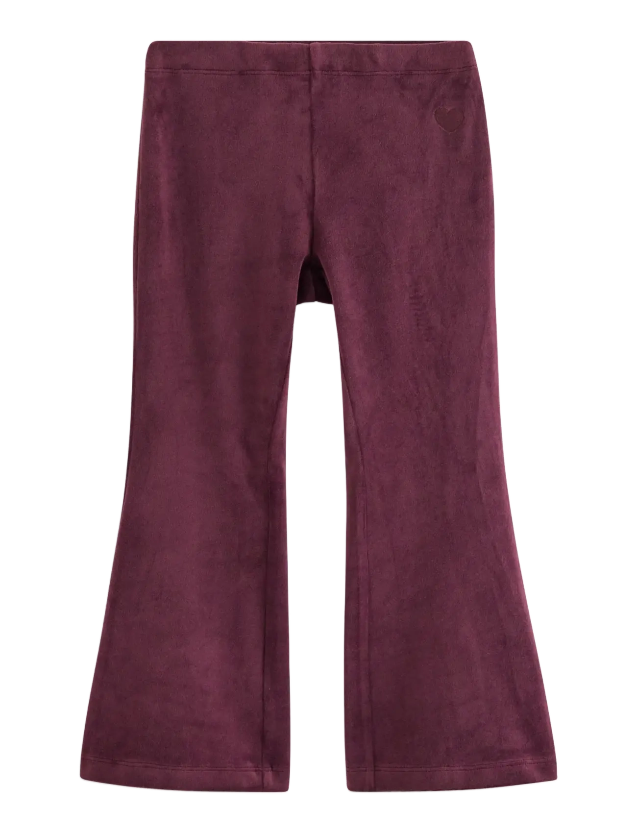 Lindex Solid flared leggings in velour - Leggings - DARK LILAC / purple