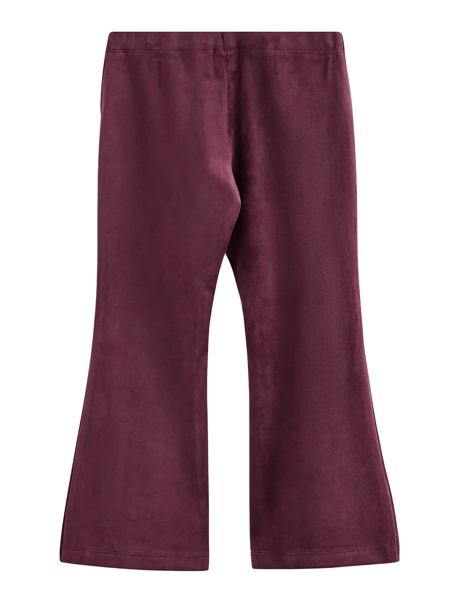 Lindex - Solid flared leggings in velour - leggings - dark lilac - 2