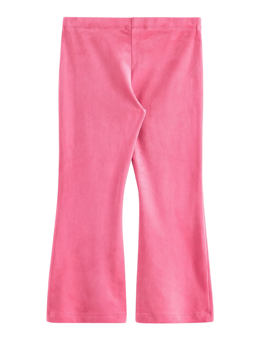 Lindex - Solid flared leggings in velour - leggings - pink - 2