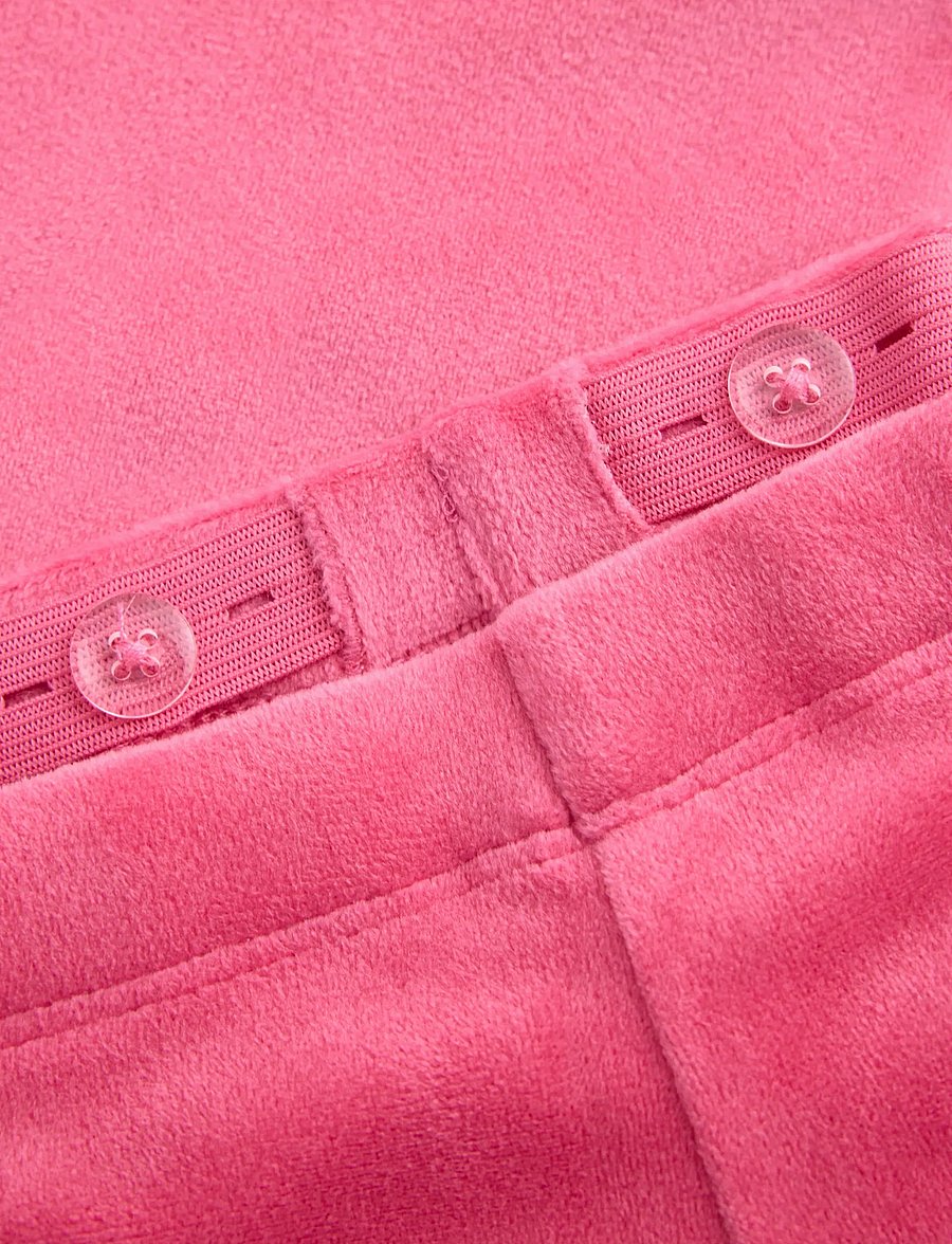 Lindex - Solid flared leggings in velour - leggings - pink - 5