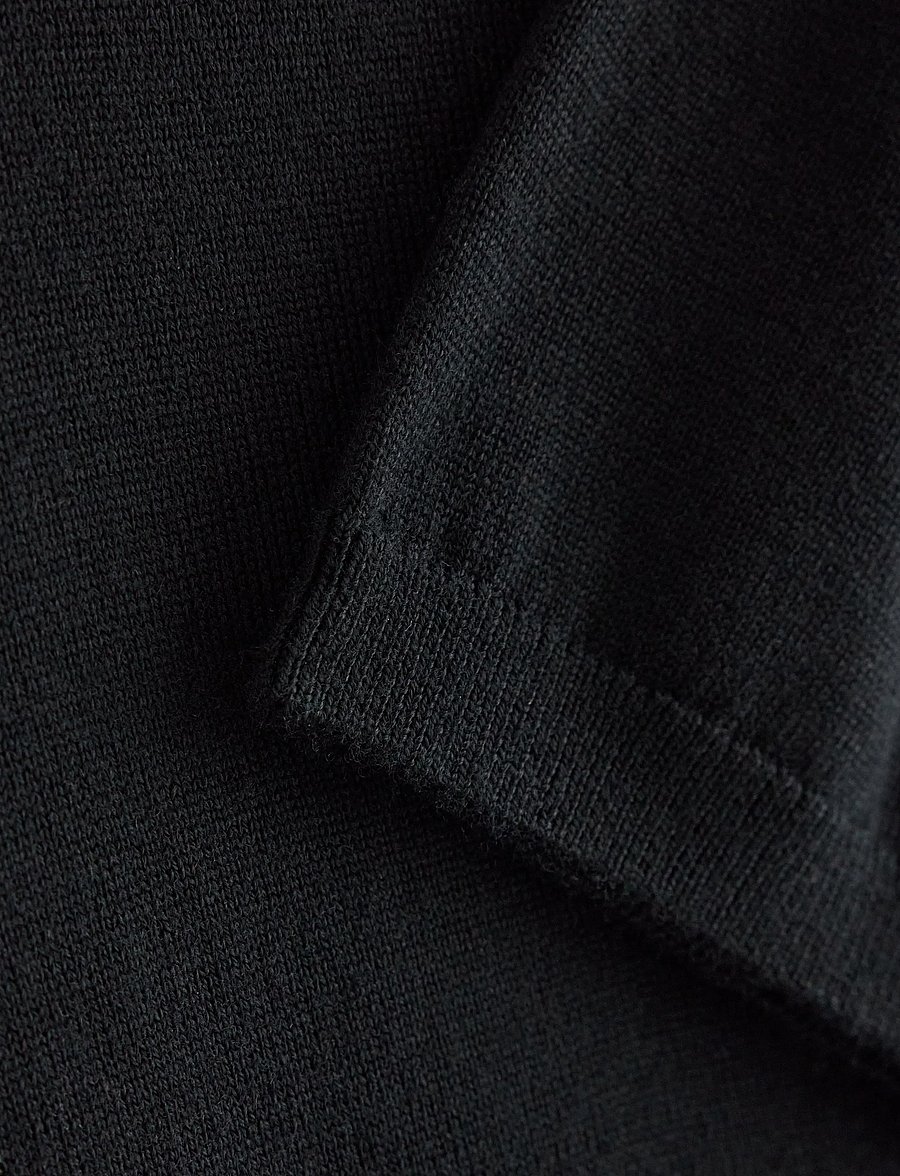Lindex - Fine-knit top in merino wool - black - 5