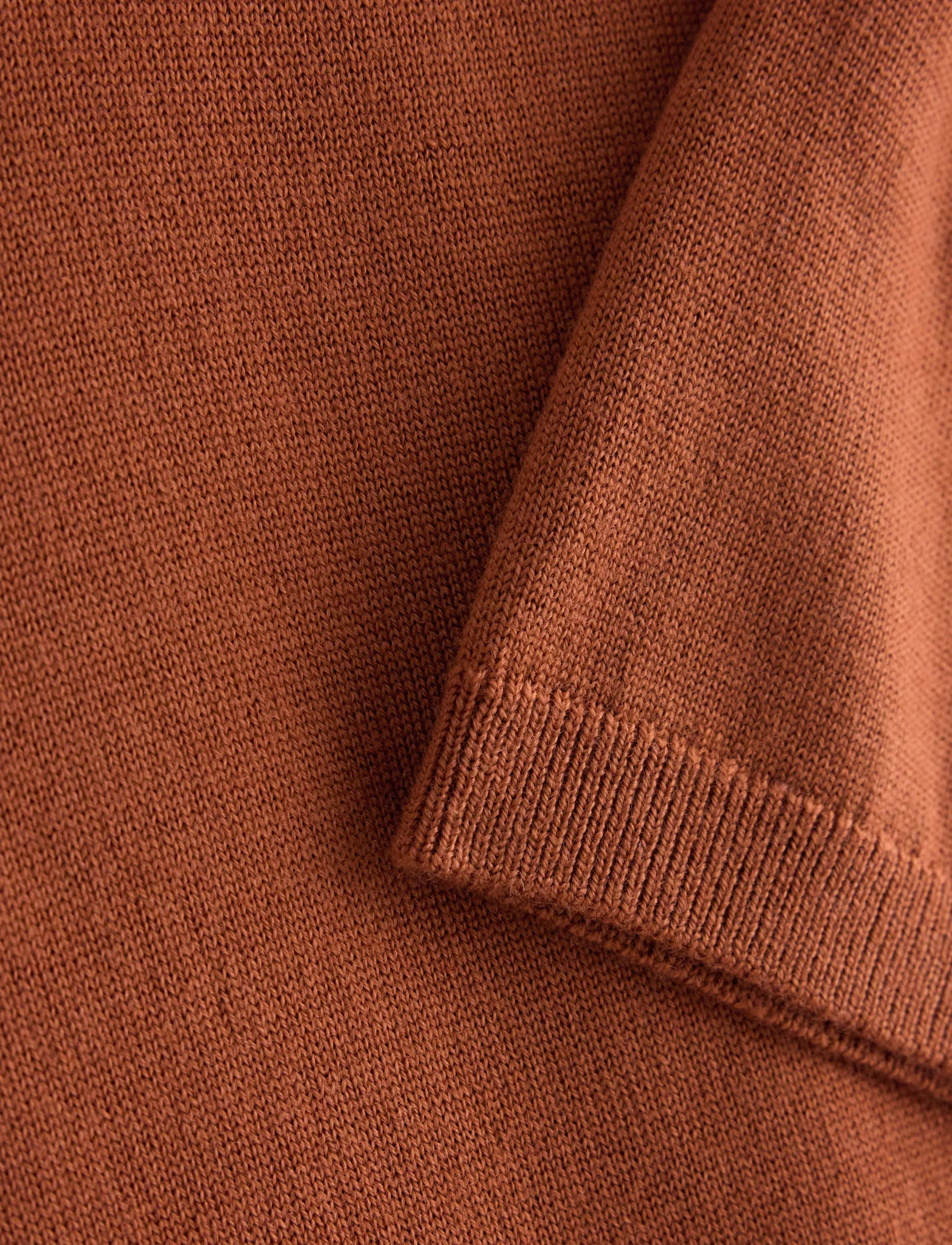 Lindex - Fine-knit top in merino wool - dusty orange - 5