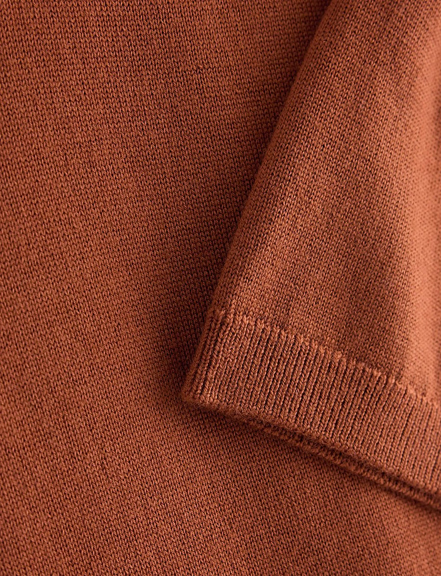 Lindex - Fine-knit top in merino wool - striktrøjer - dusty orange - 5