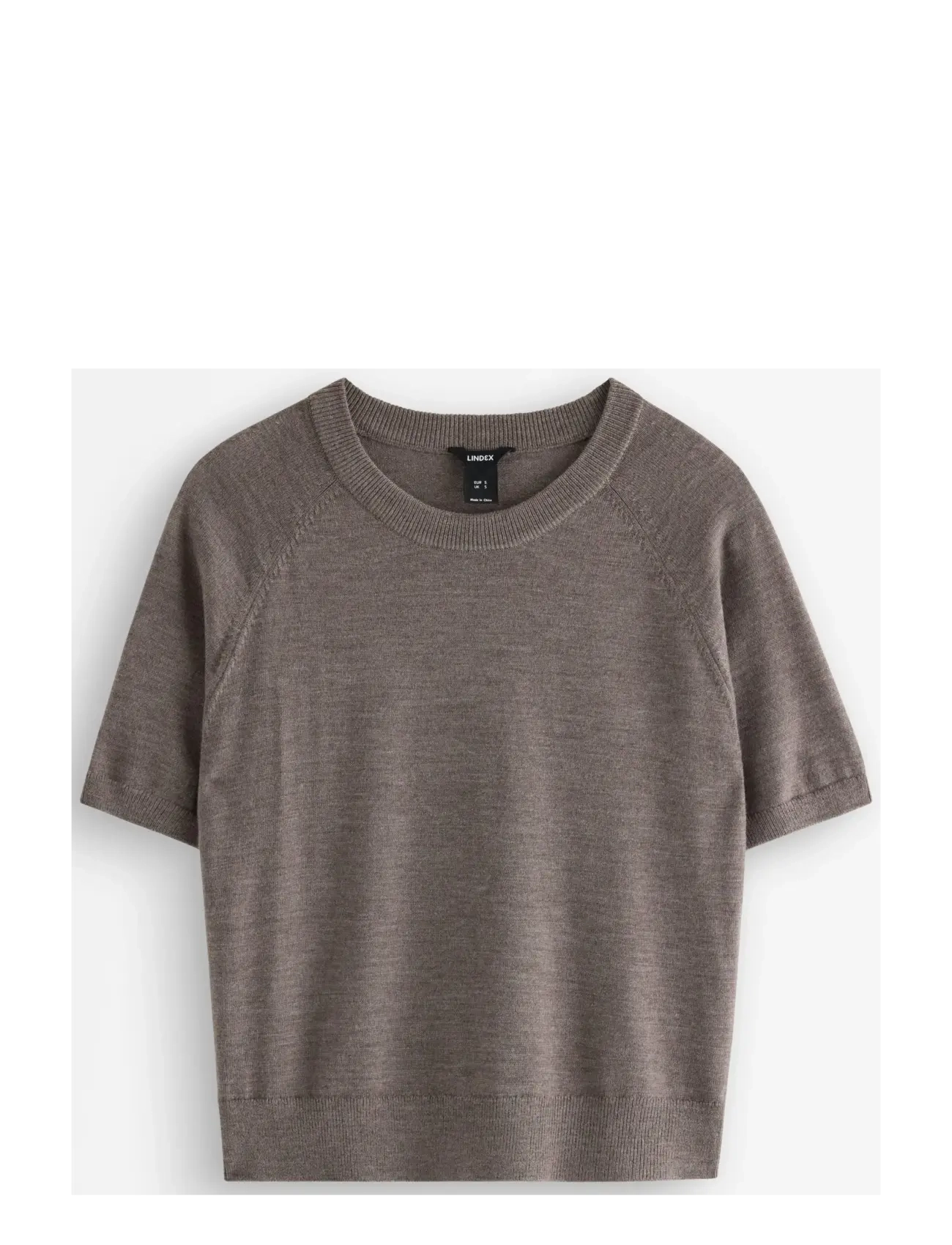 Lindex Fine-knit top in merino wool - Kampsunid - LIGHT BROWN MELANGE / brown