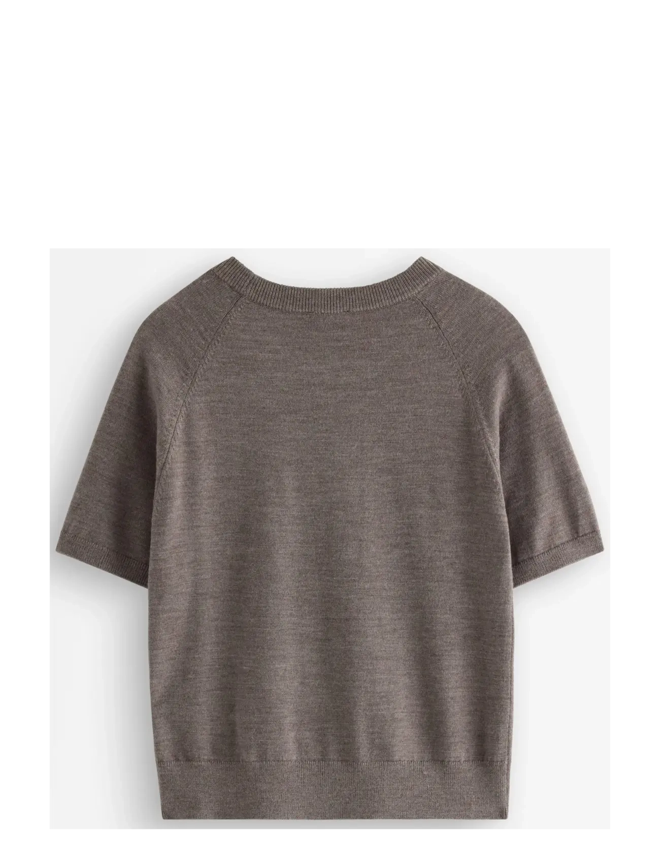 Lindex - Fine-knit top in merino wool - light brown melange - 2