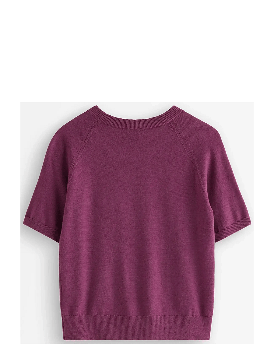 Lindex - Fine-knit top in merino wool - lilac - 2