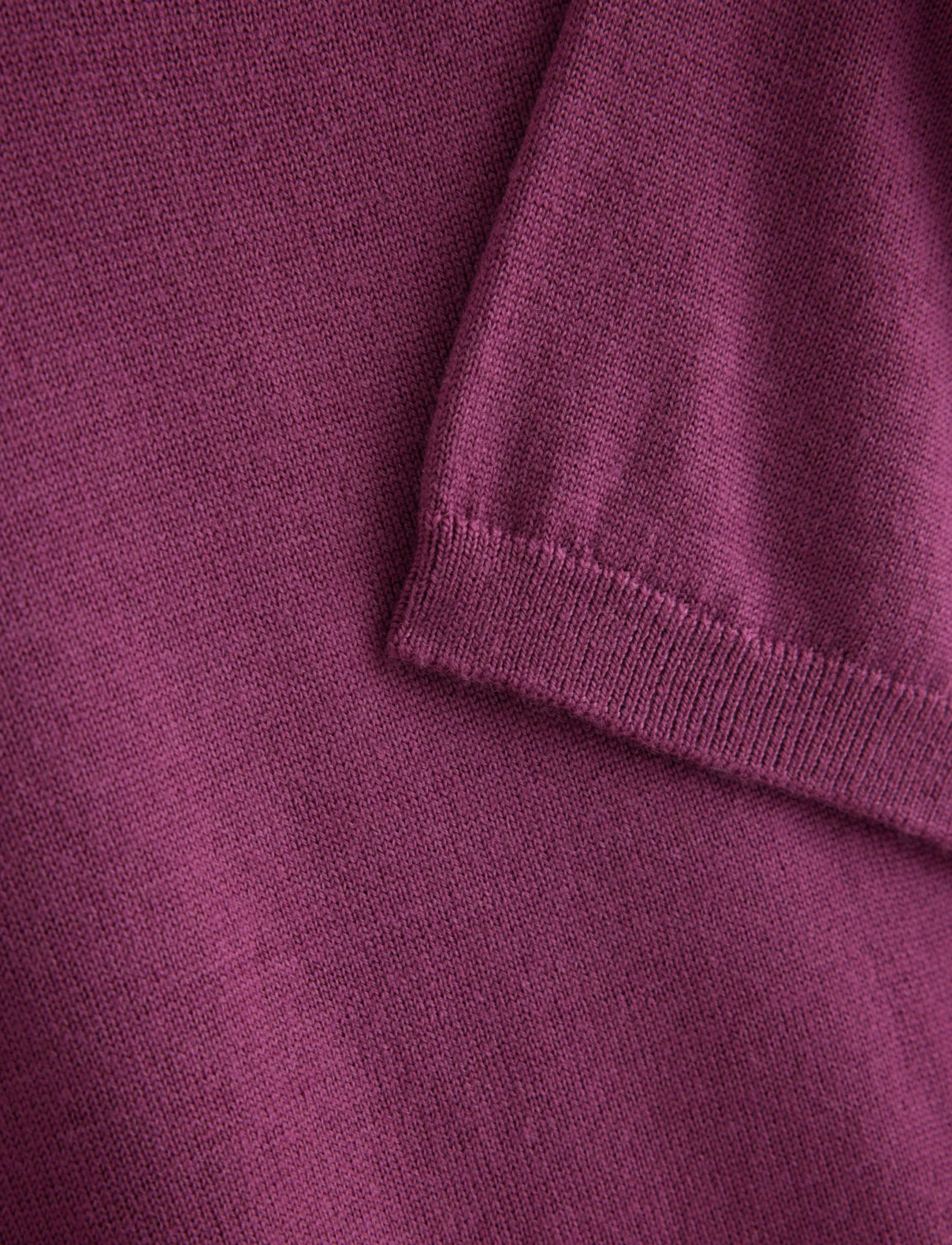 Lindex - Fine-knit top in merino wool - lilac - 5