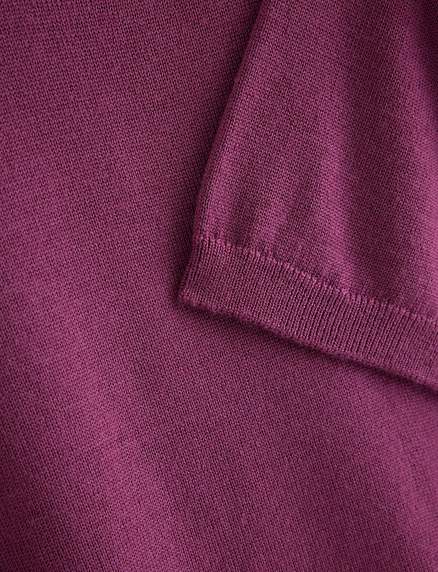 Lindex - Fine-knit top in merino wool - lilac - 5