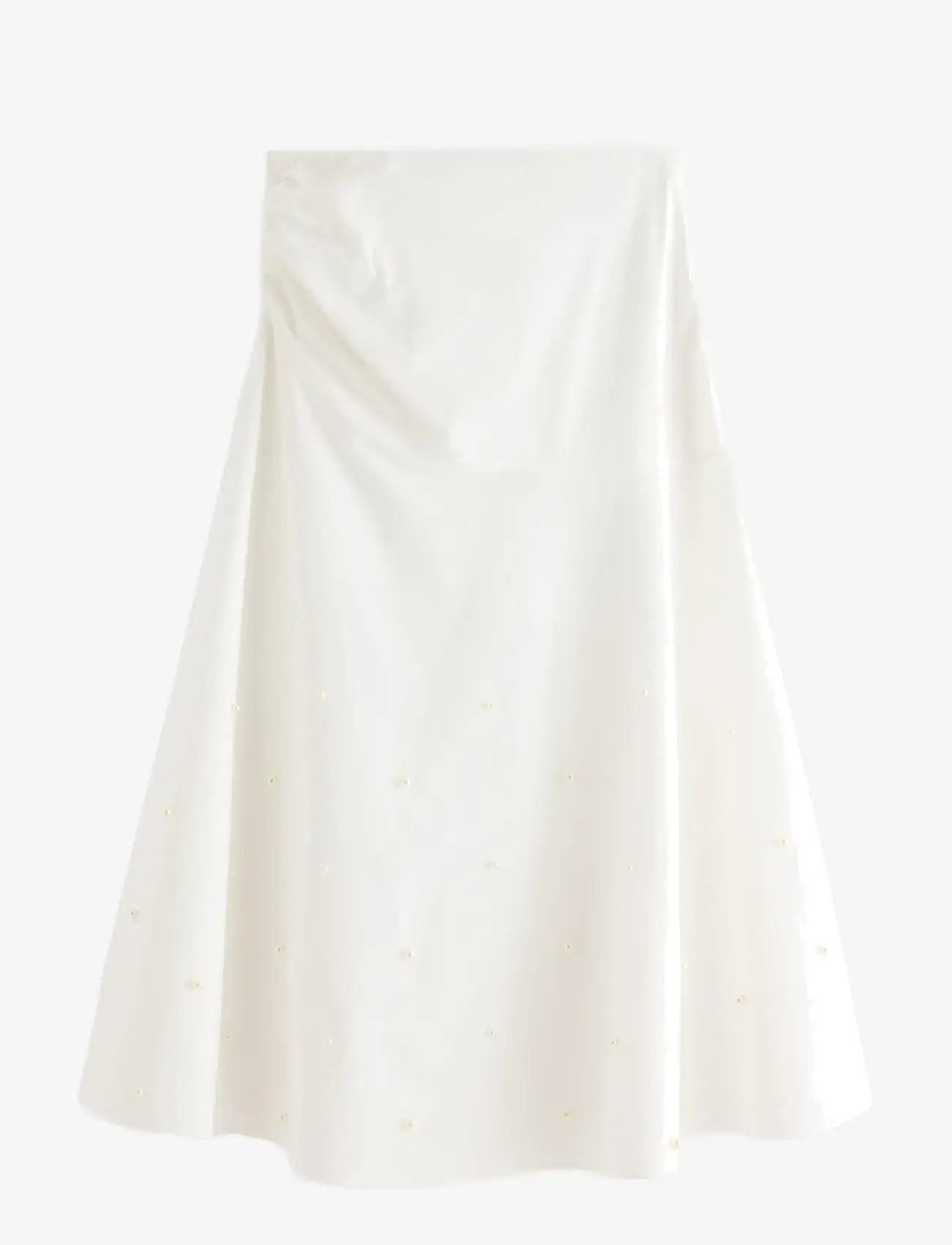 Lindex - Midi skirt with pearls - midi-röcke - white - 1