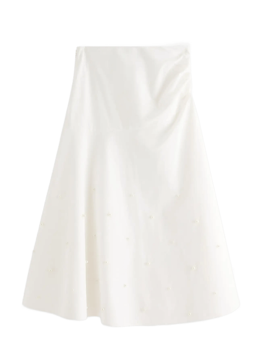 Lindex - Midi skirt with pearls - midi nederdele - white - 2