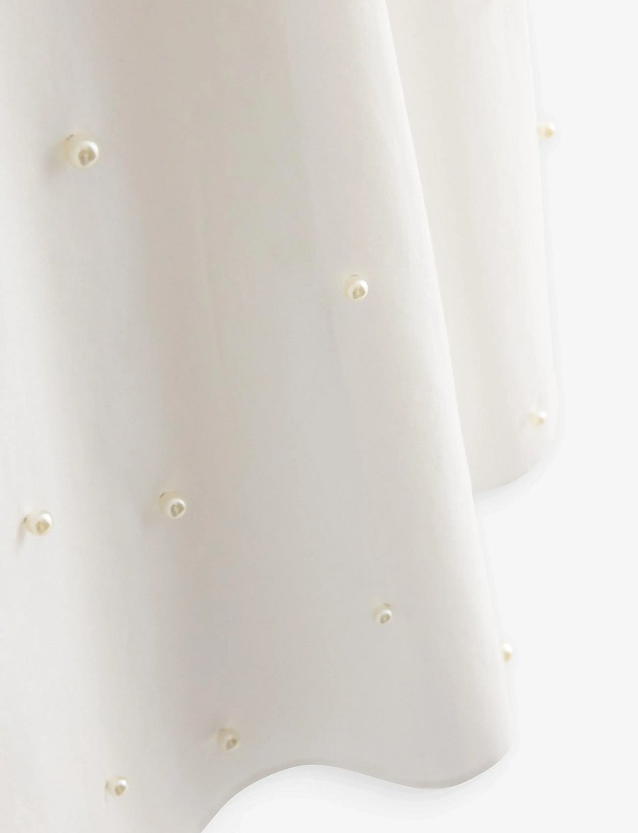 Lindex - Midi skirt with pearls - midi nederdele - white - 5