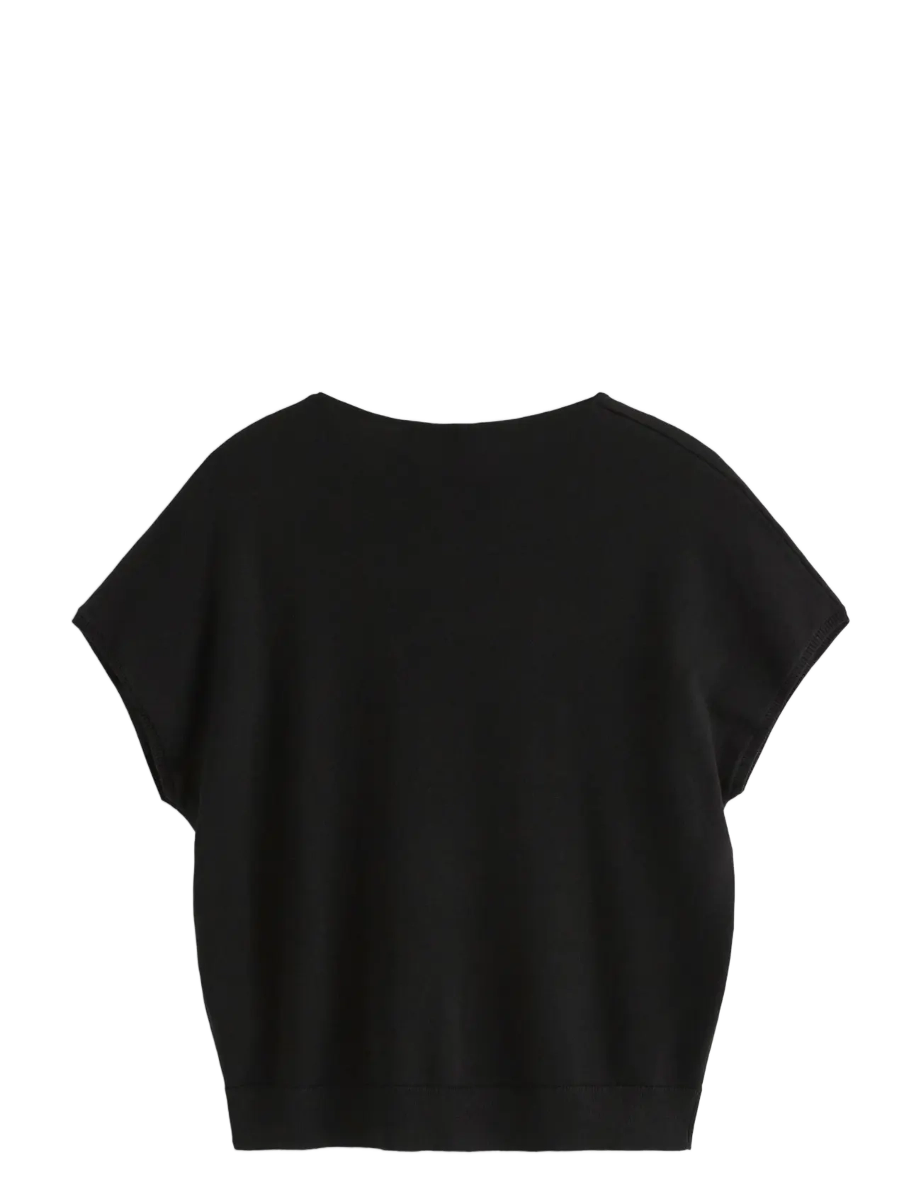Lindex - Fine-knit short-sleeved top - black - 2