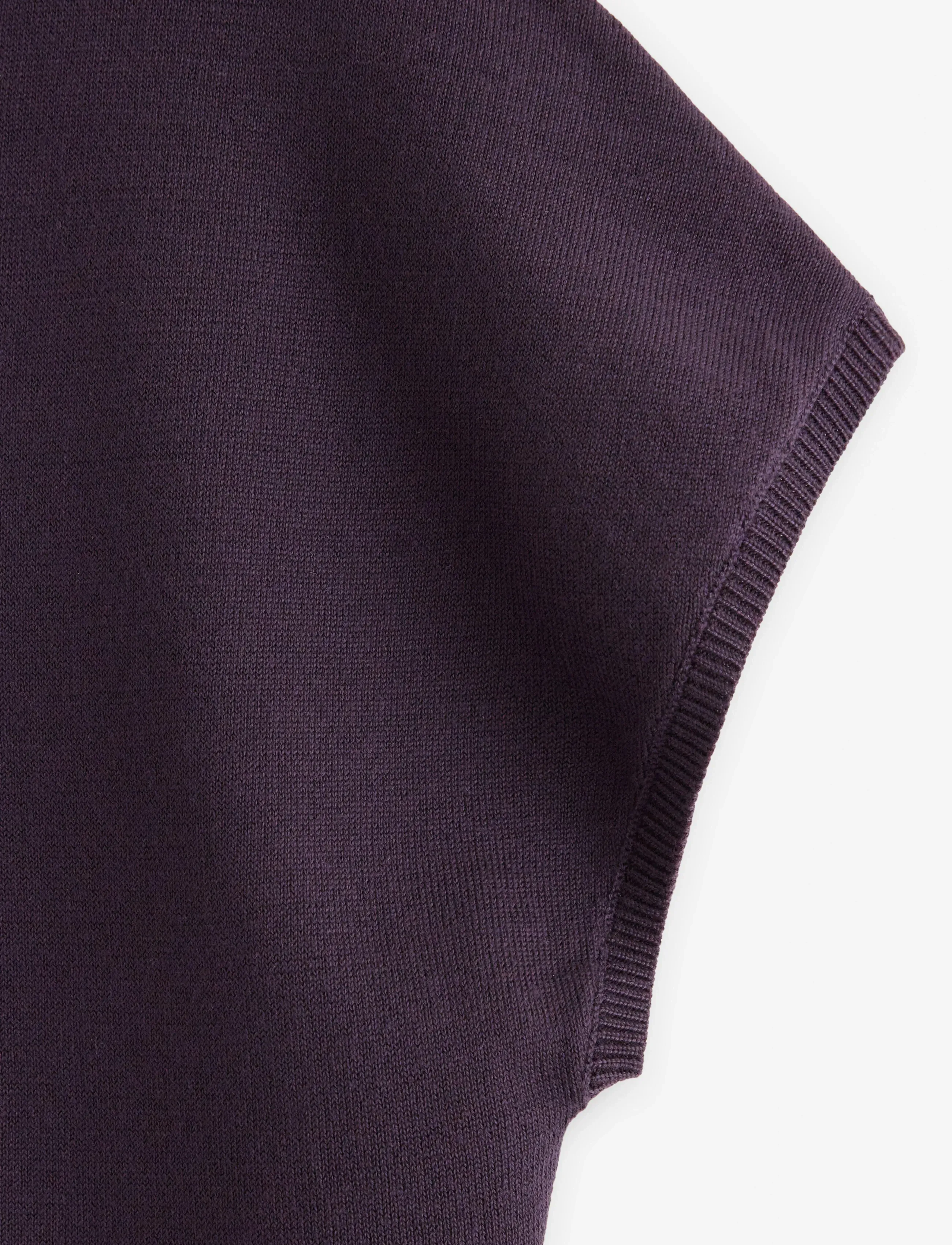 Lindex - Fine-knit short-sleeved top - pullover - dark dusty lilac - 5