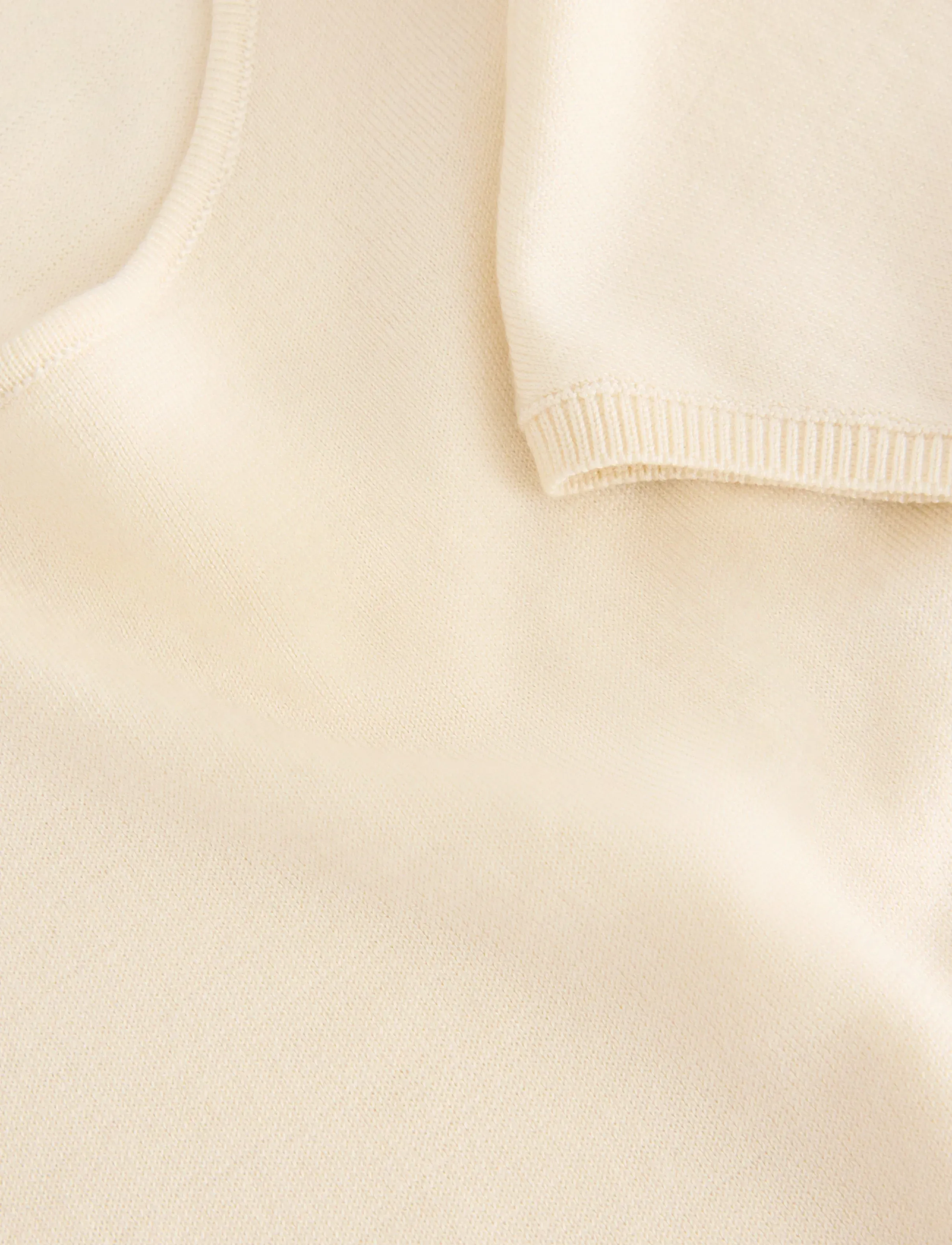 Lindex - Fine-knit short-sleeved top - light beige - 5