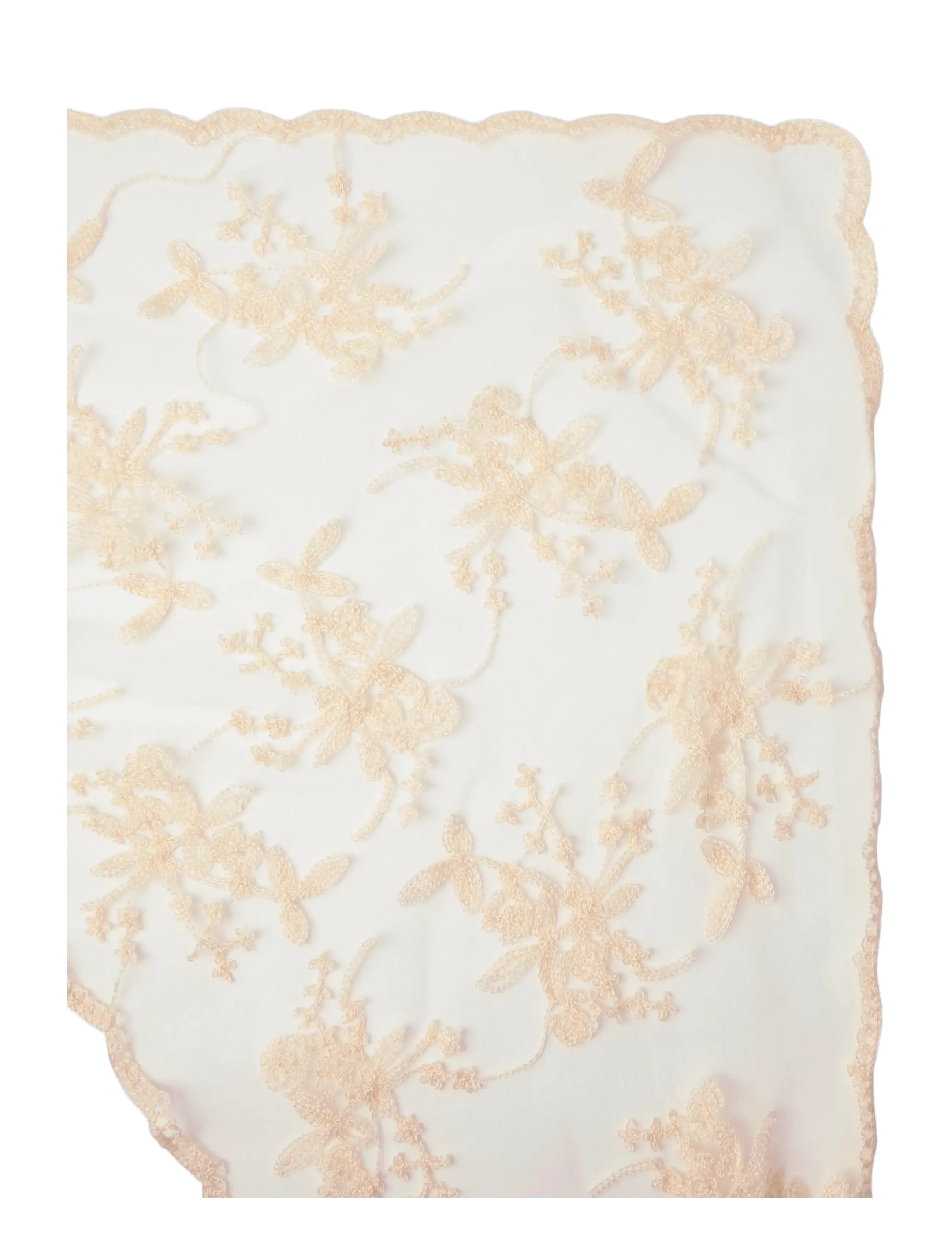 Lindex - Scarf with lace - offwhite - 1
