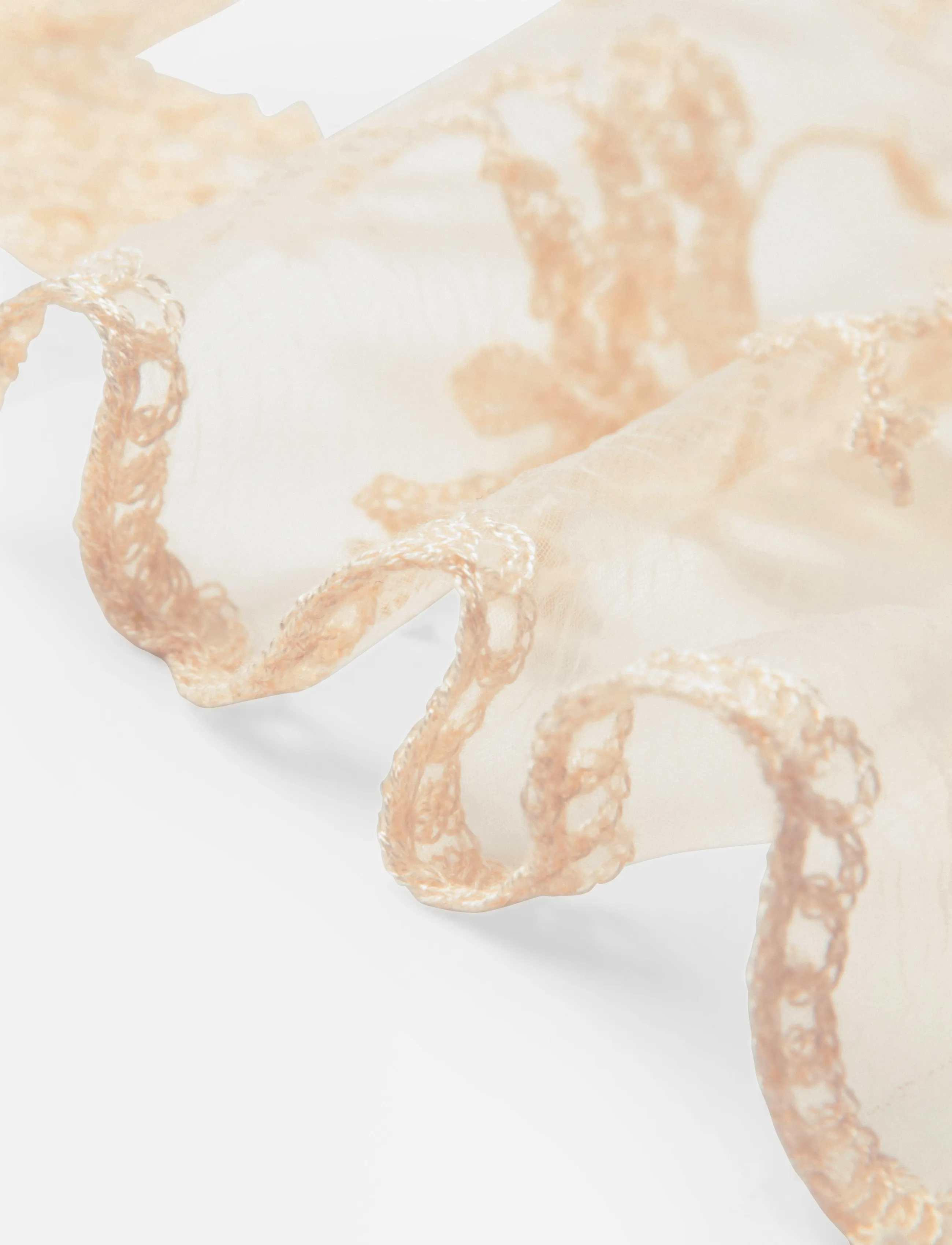 Lindex - Scarf with lace - offwhite - 2