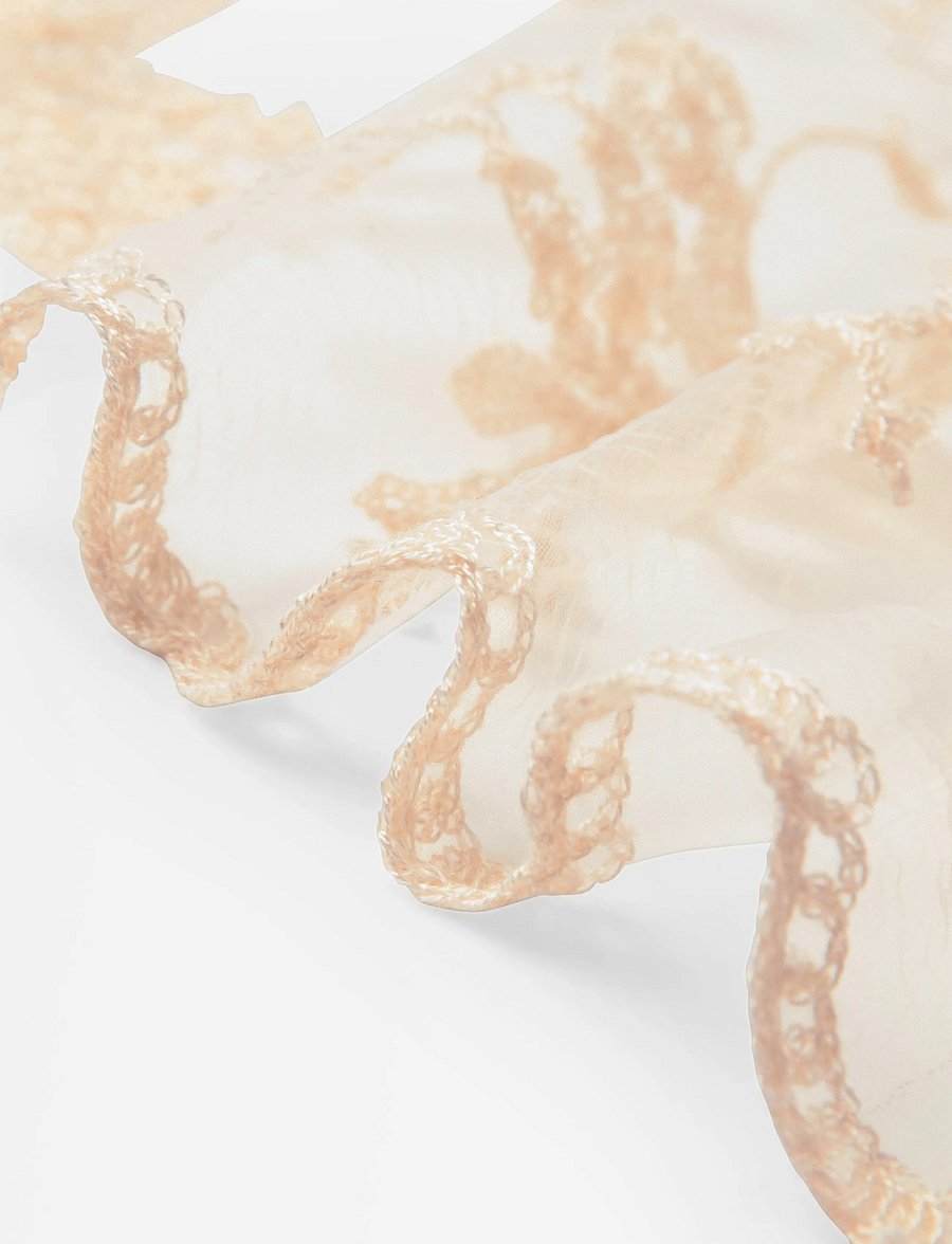 Lindex - Scarf with lace - schals - offwhite - 2