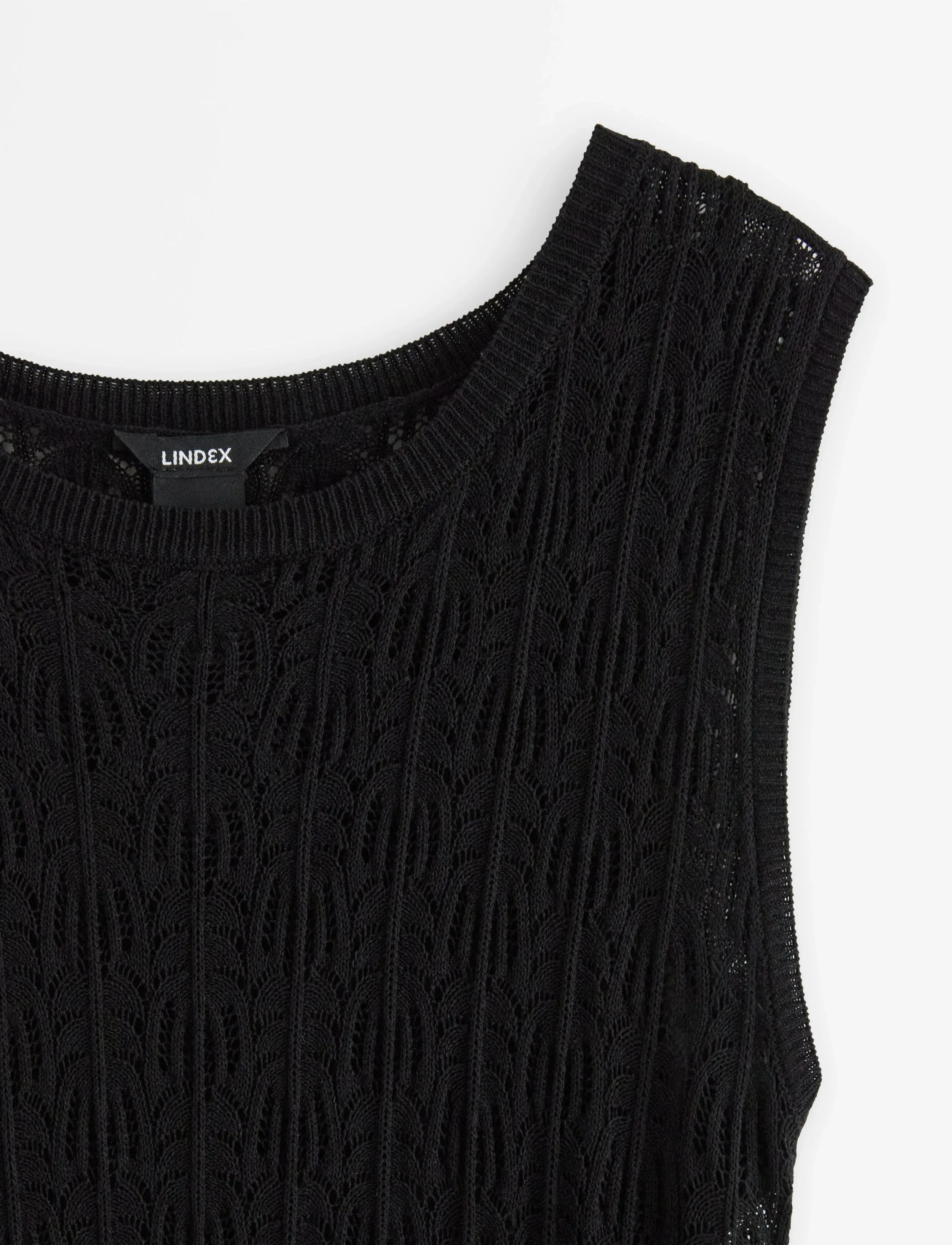 Lindex - Pattern knit midi dress - black - 5