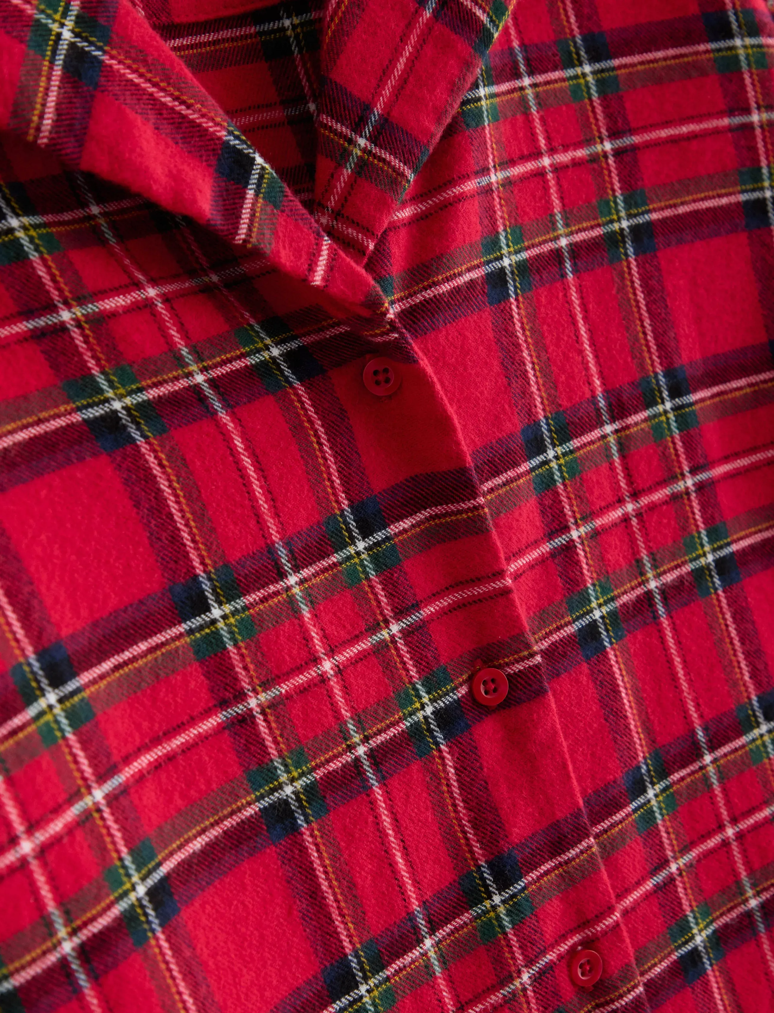 Lindex - Pyjama shirt in flannel - red - 2