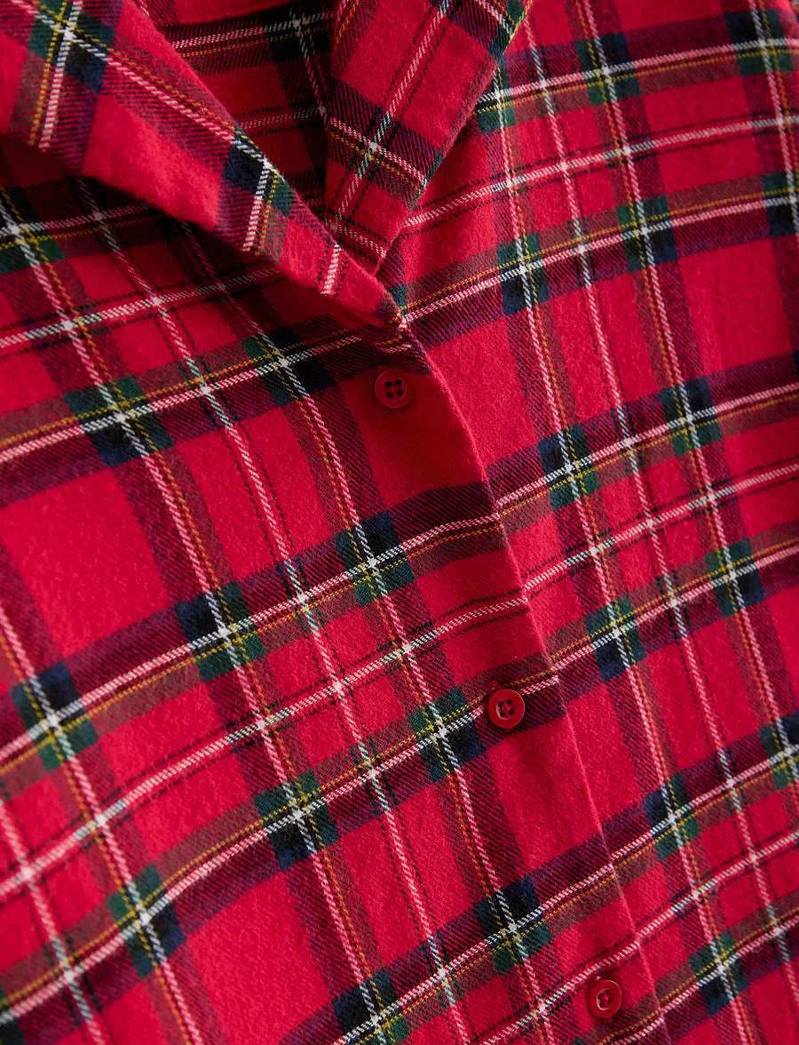 Lindex - Pyjama shirt in flannel - Överdelar - red - 2