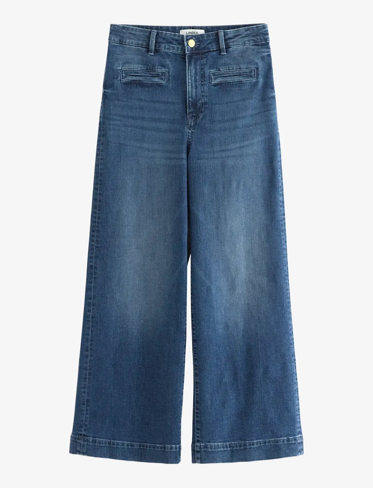 Lindex - WIDE jeans with high waist - brede jeans - denim blue - 1