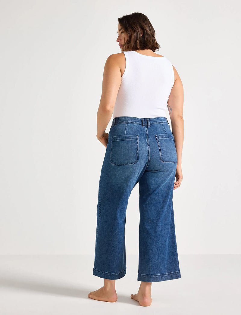 Lindex - WIDE jeans with high waist - brede jeans - denim blue - 3
