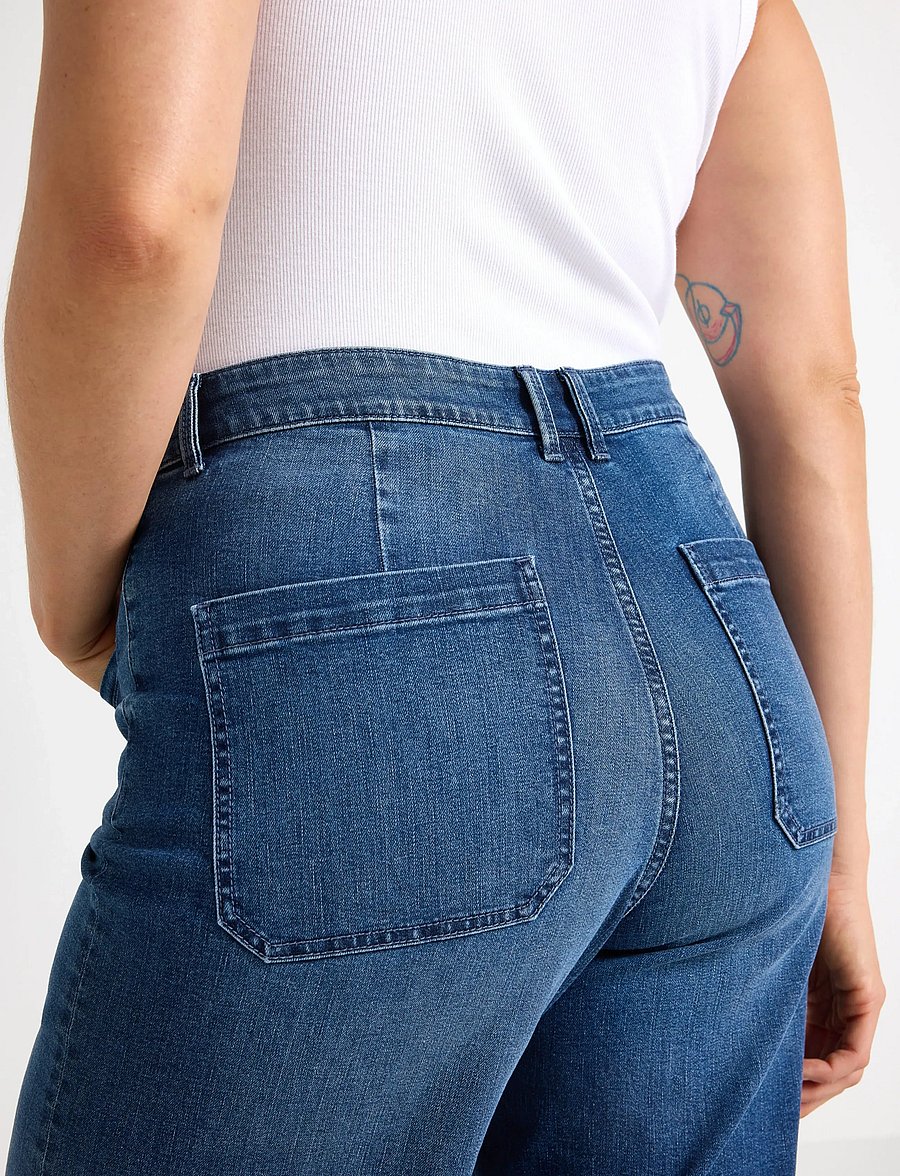 Lindex - WIDE jeans with high waist - vida jeans - denim blue - 4