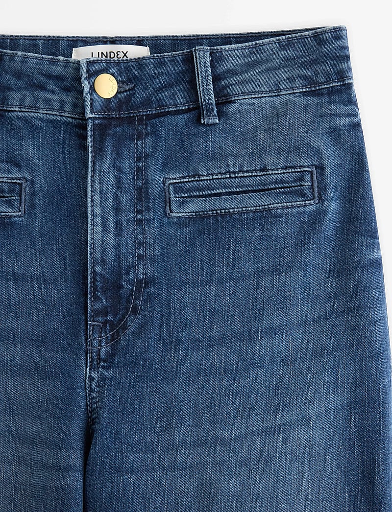 Lindex - WIDE jeans with high waist - brede jeans - denim blue - 5