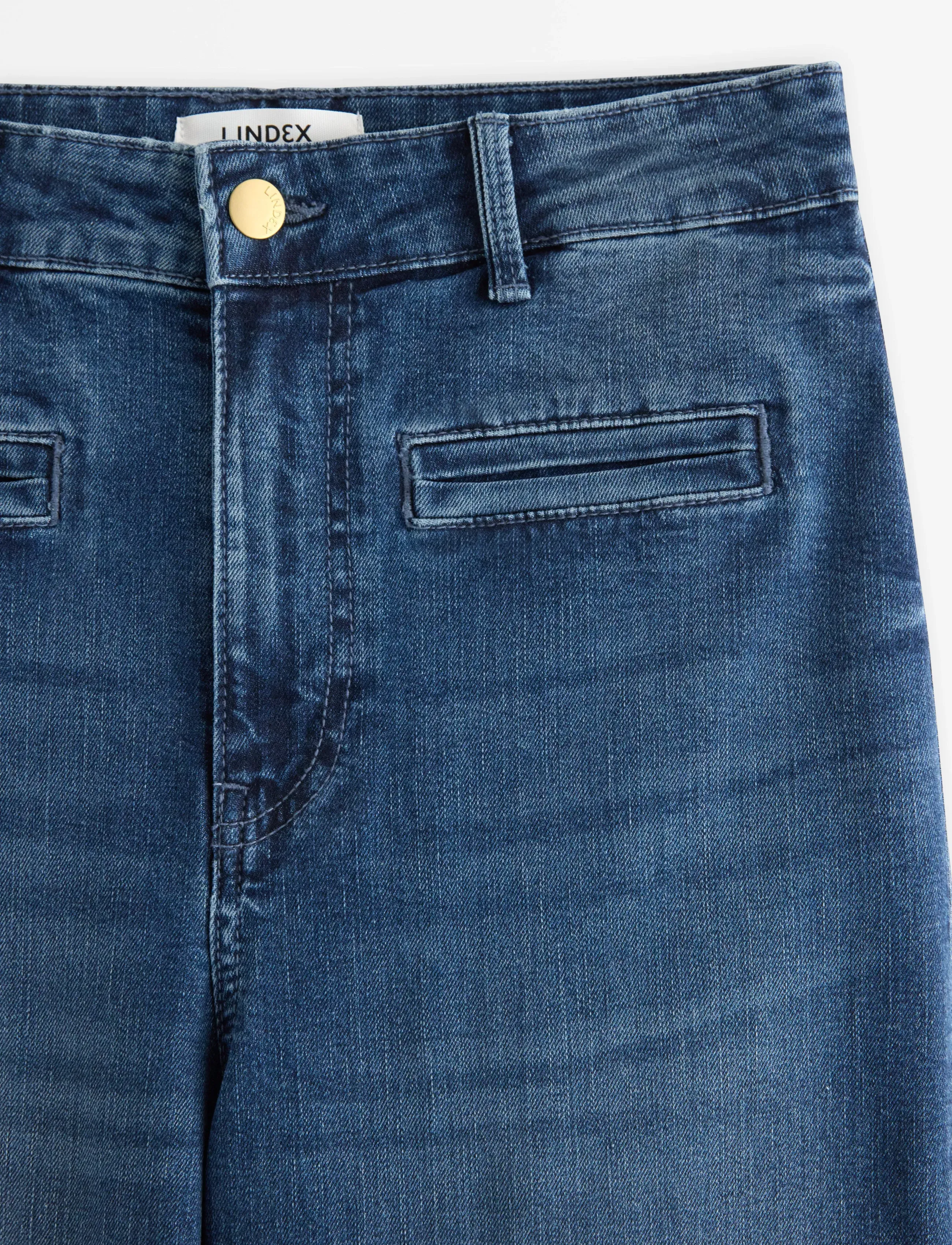 Lindex - WIDE jeans with high waist - wide leg jeans - denim blue - 5