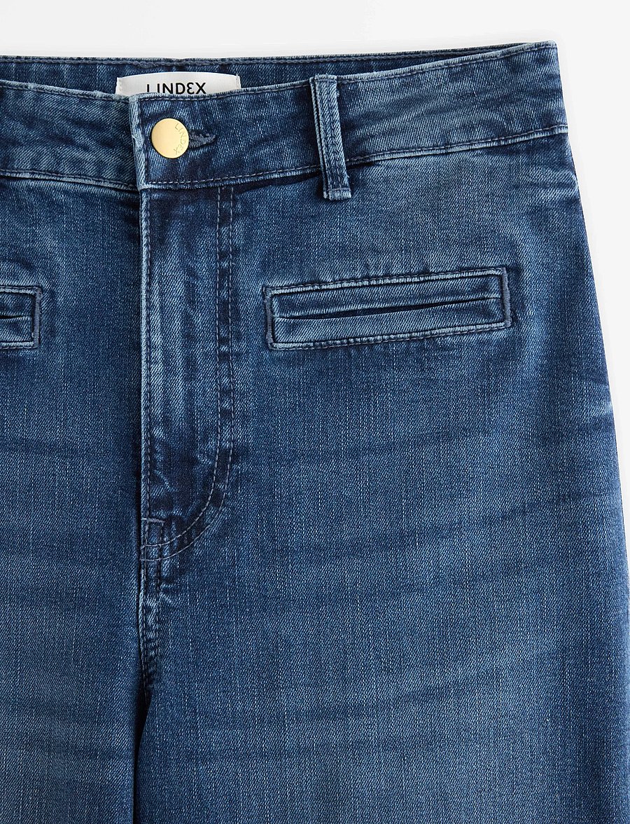 Lindex - WIDE jeans with high waist - vida jeans - denim blue - 5