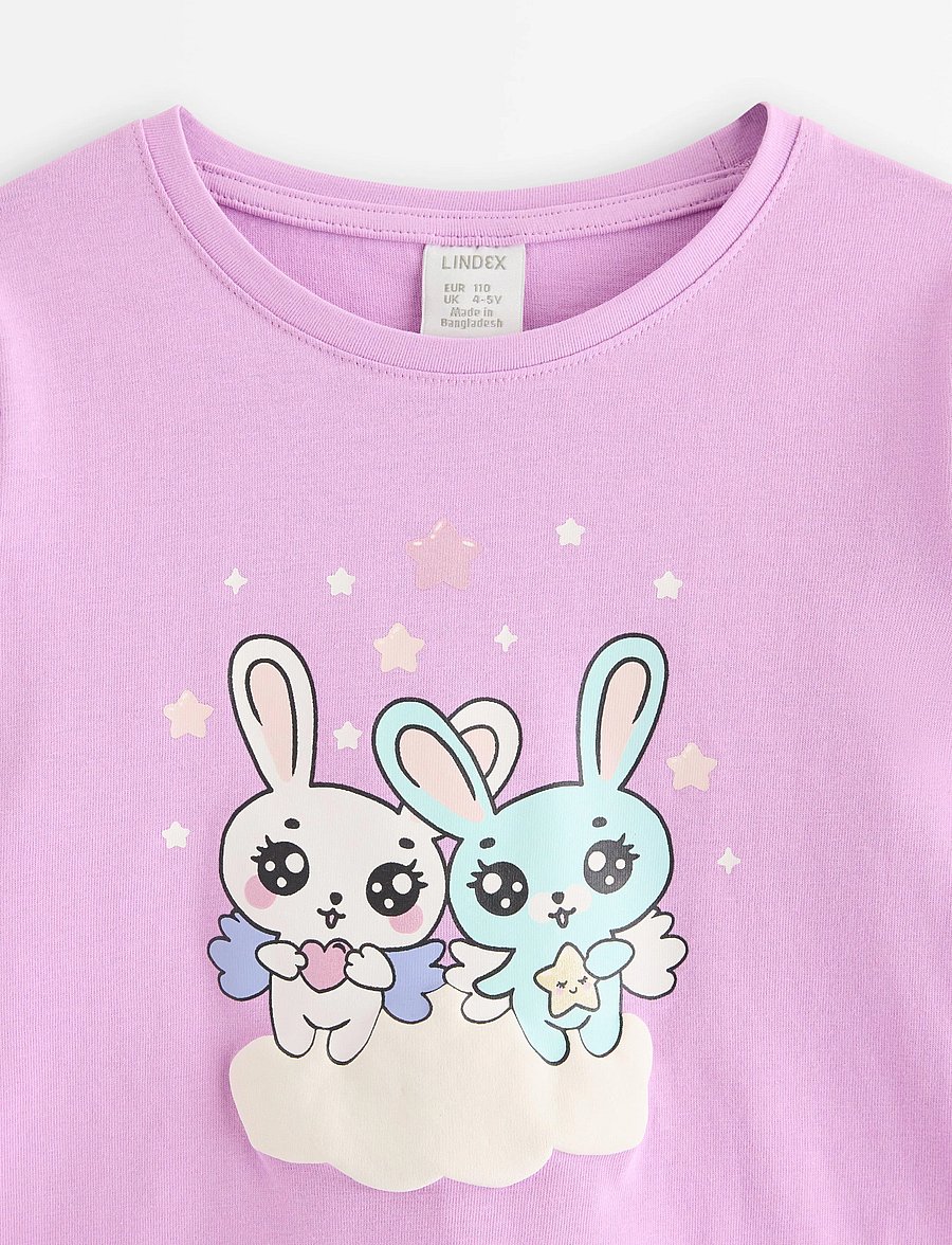 Lindex - Long-sleeved top with bunnies - pikkade varrukatega t-särgid - light lilac - 5