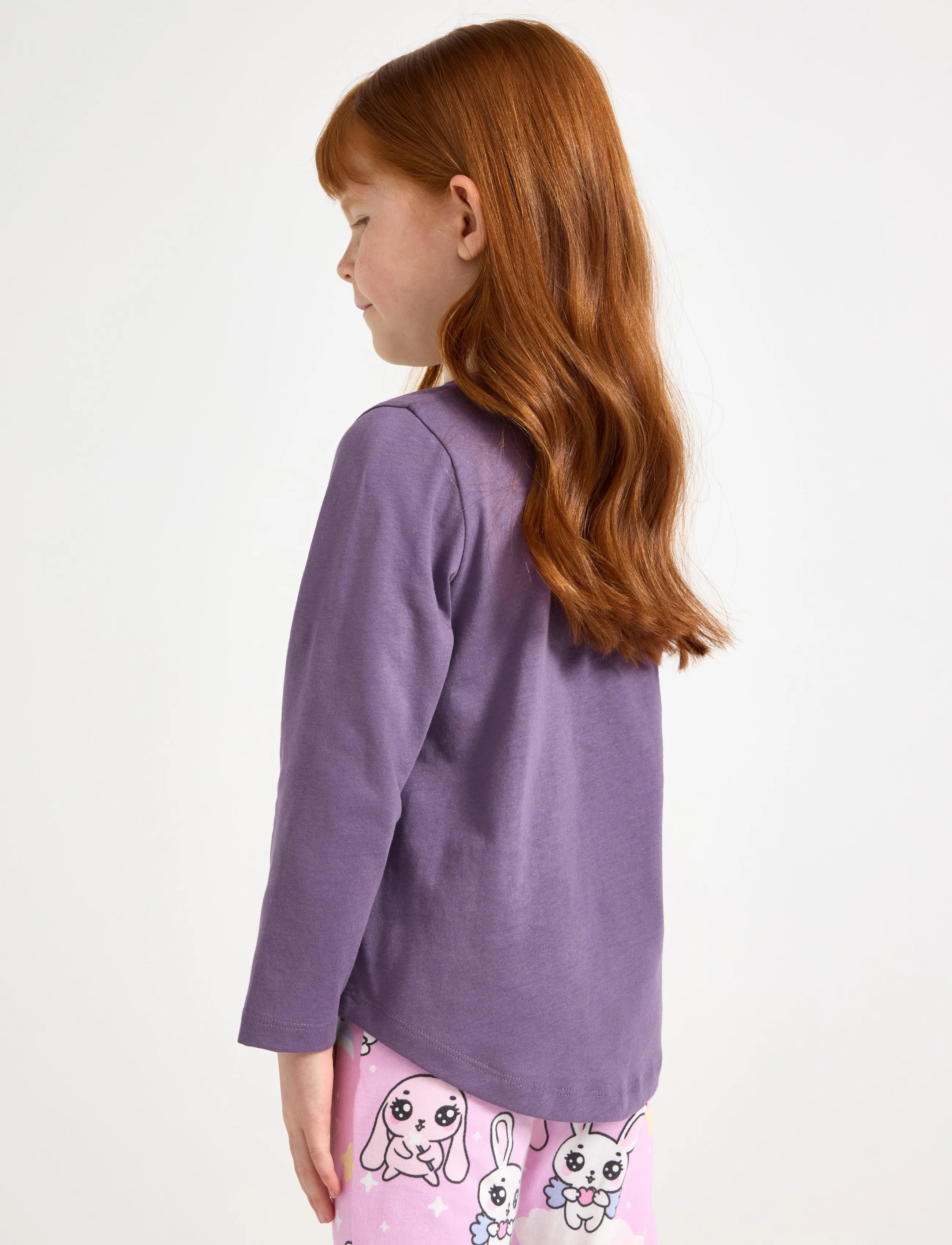 Lindex - Long-sleeved top with bunnies - lilac - 3