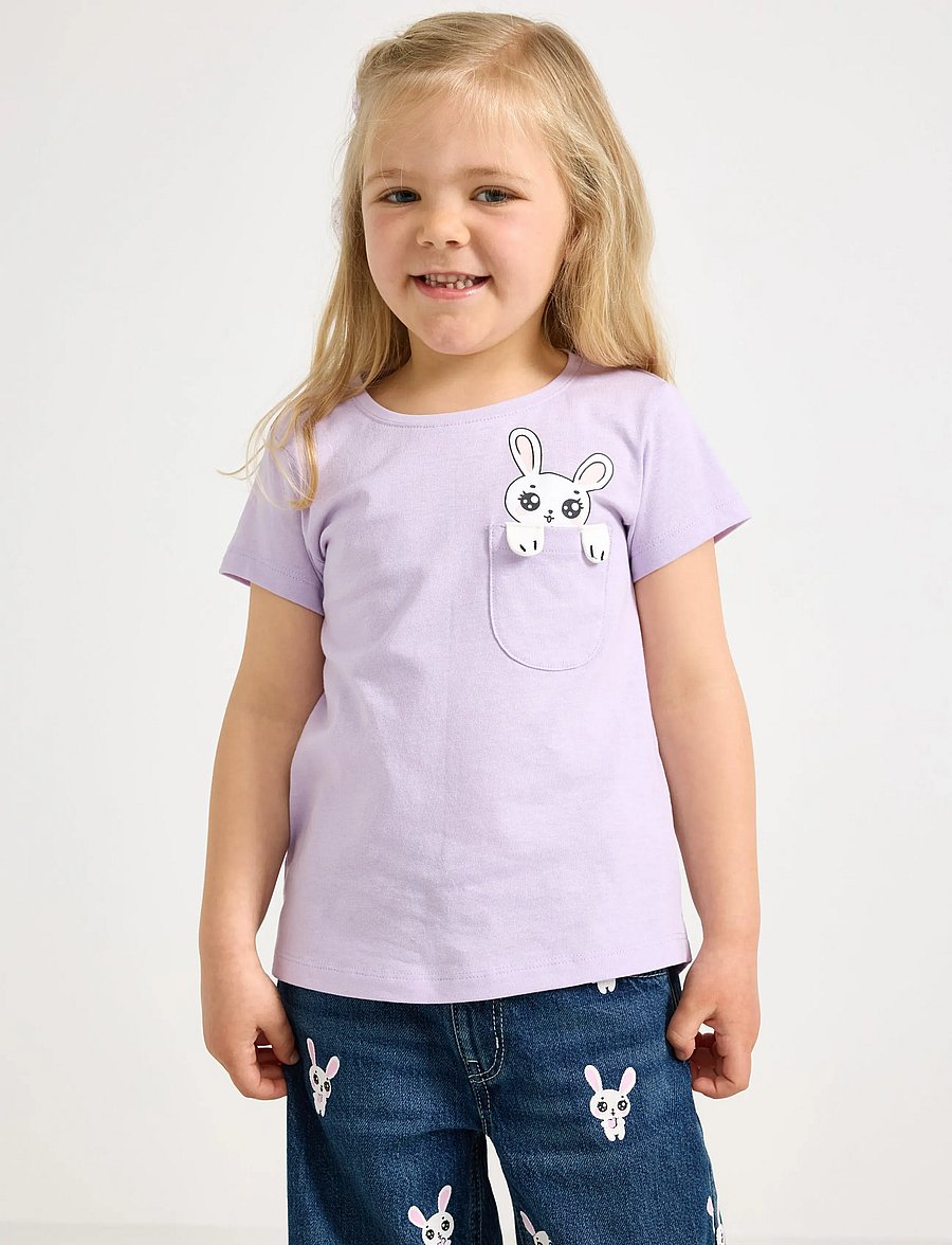 Lindex - Short sleeved top - kurzärmelige - light lilac - 0