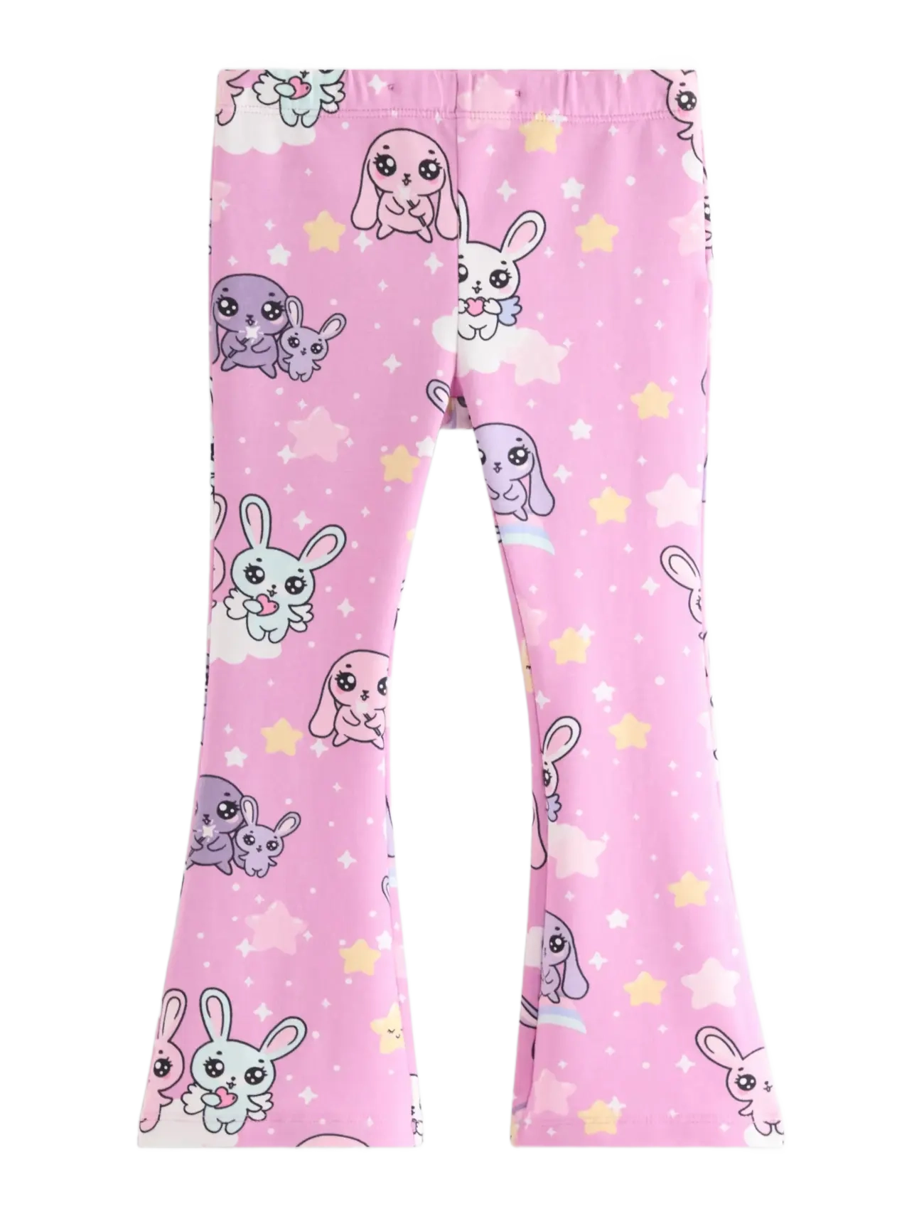 Lindex Flared leggings with brushed inside - Leggings - LIGHT LILAC / pink/rose