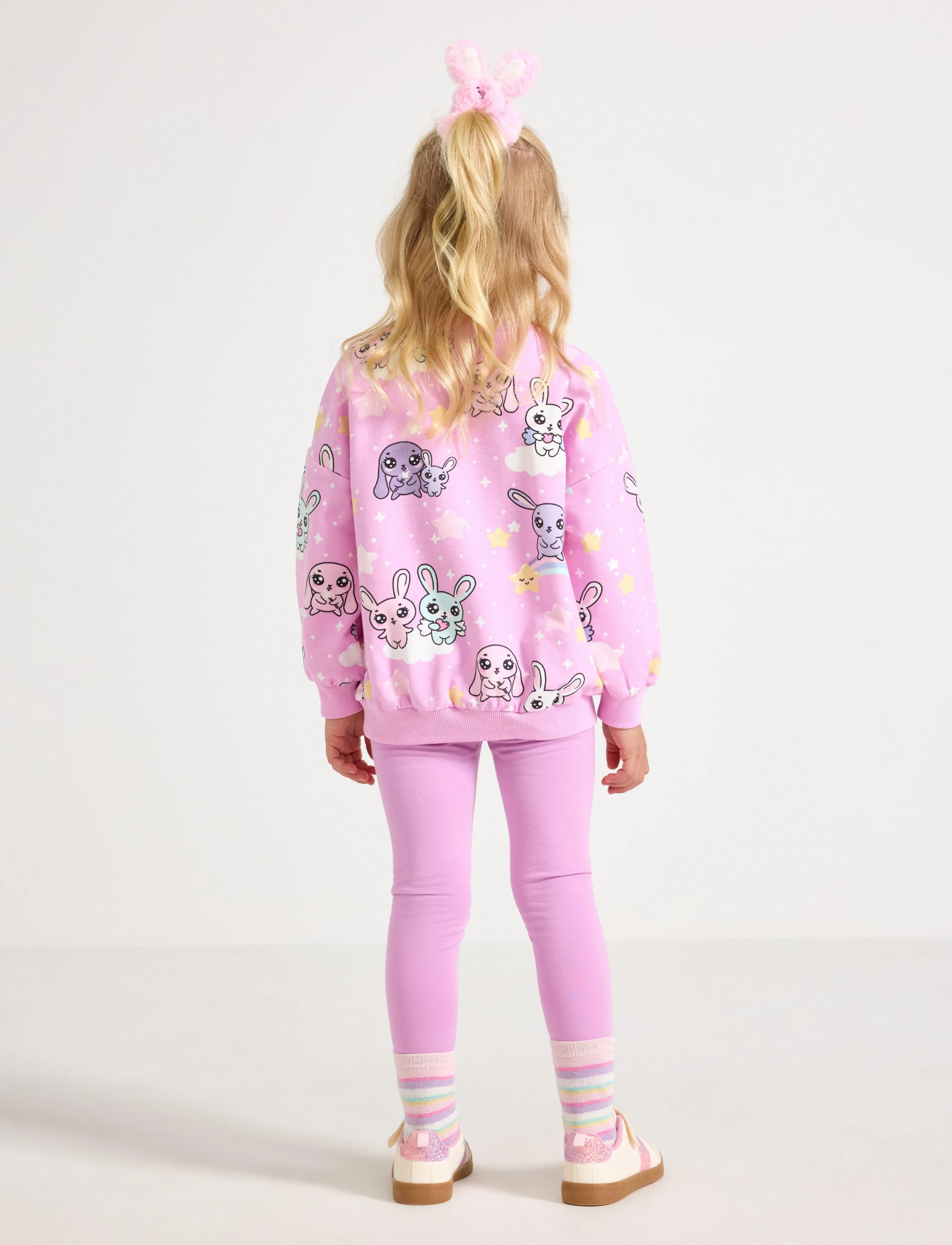 Lindex - Leggings bunnie face knees - leggings - light lilac - 3