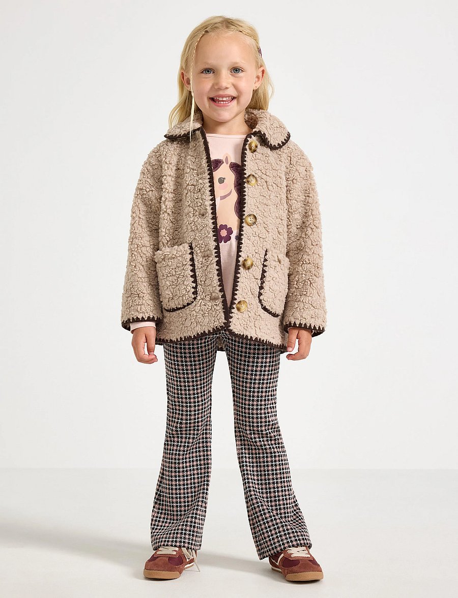 Lindex - Teddy jacket - fleecejacken - dusty beige - 0