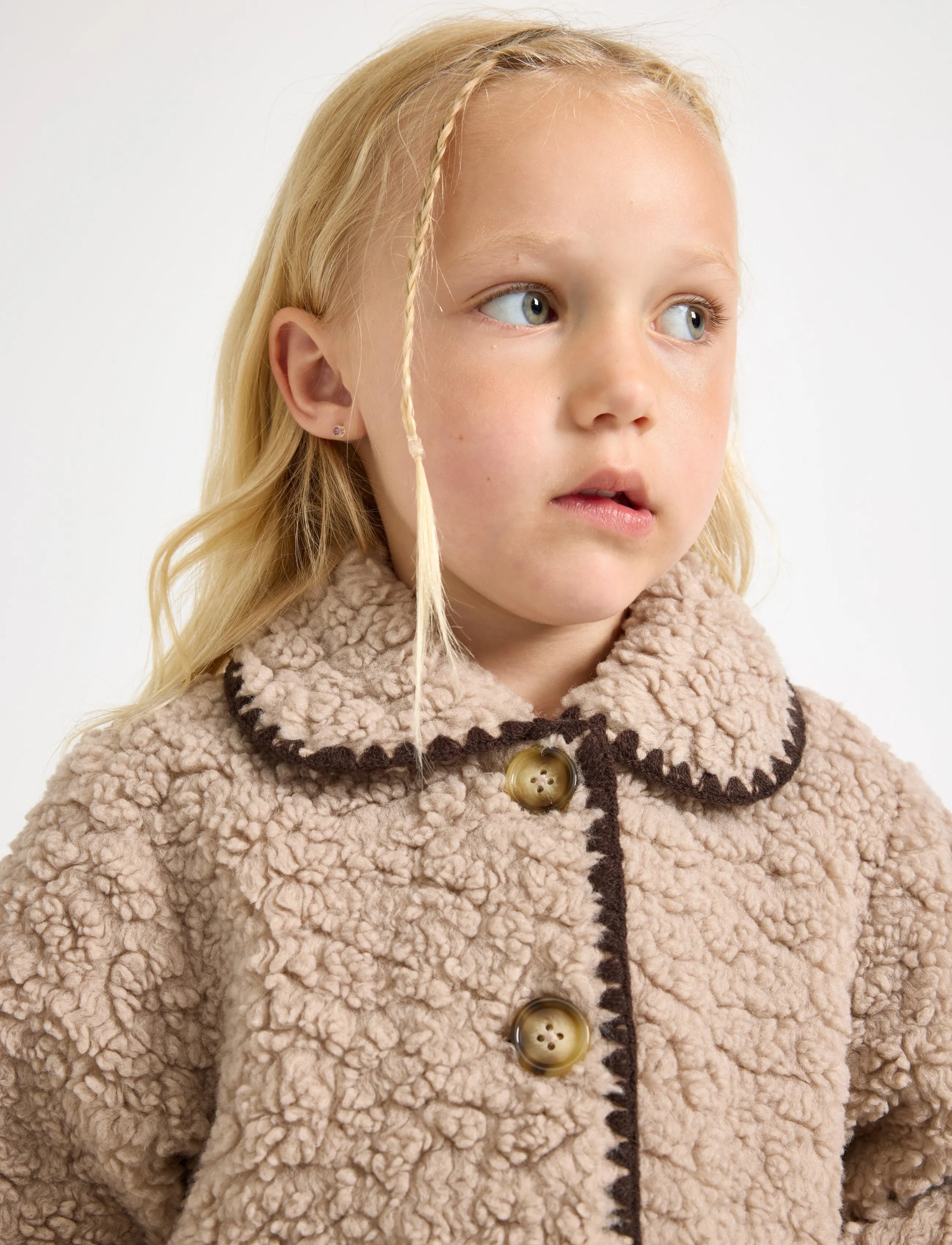 Lindex - Teddy jacket - fleece jackets - dusty beige - 4