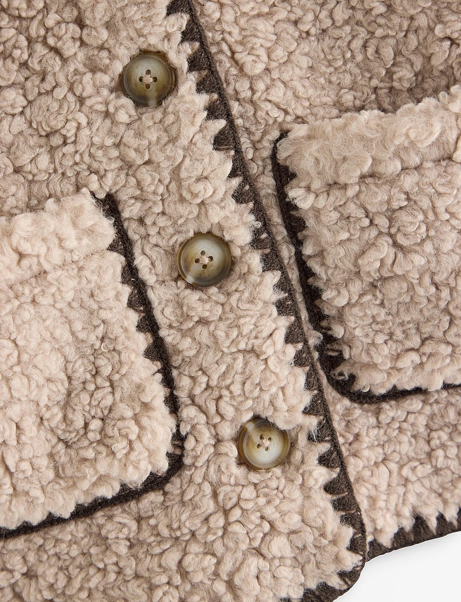 Lindex - Teddy jacket - fleecejacken - dusty beige - 5