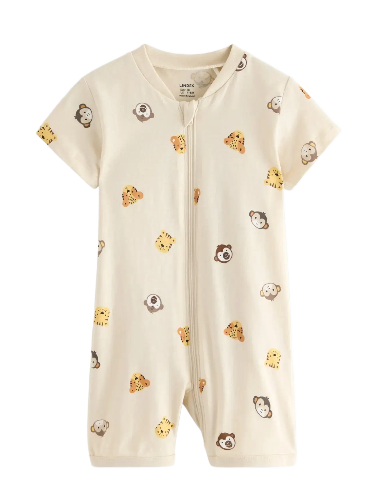 Lindex Pyjama Romper, 98, Pyjamas, Creme - Pyjamas Onesie, Kinder