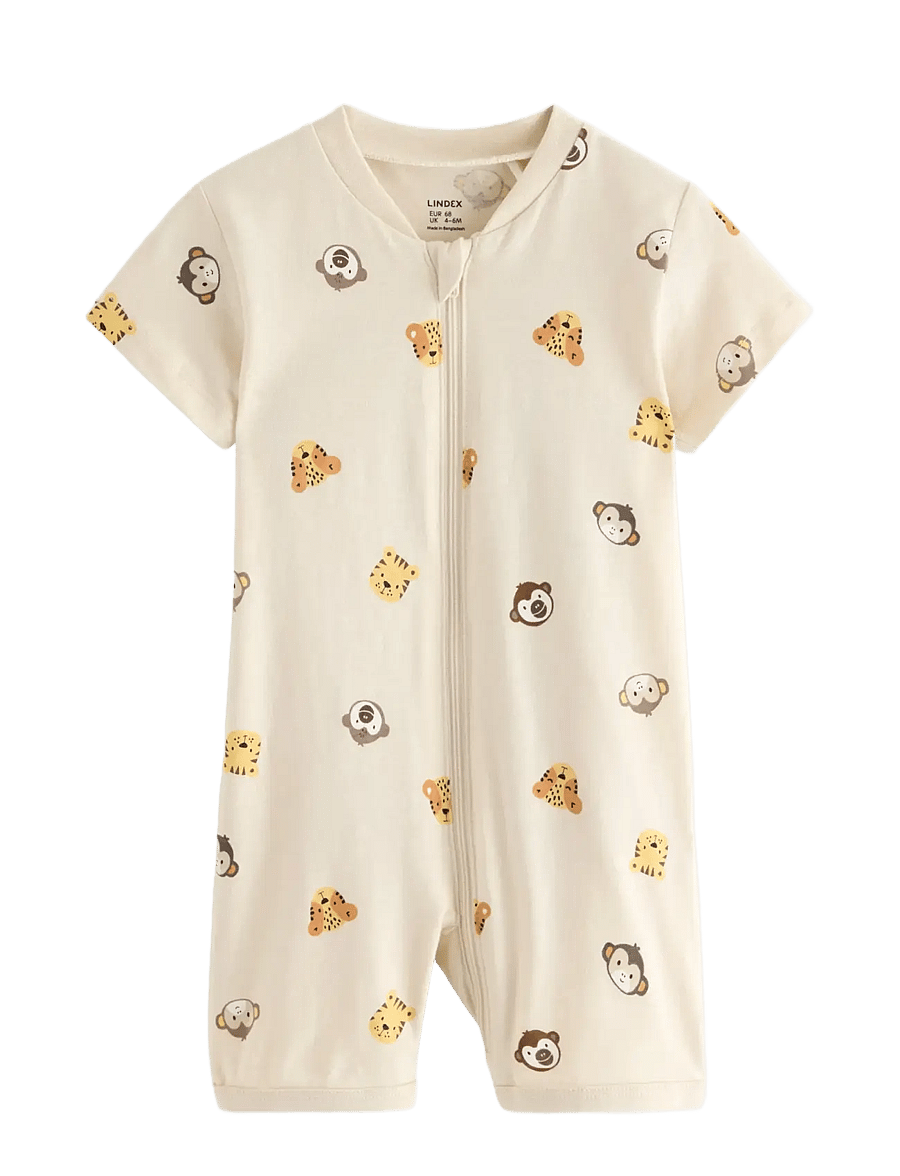 Lindex - Pyjama romper - schlafoveralls - light beige - 0