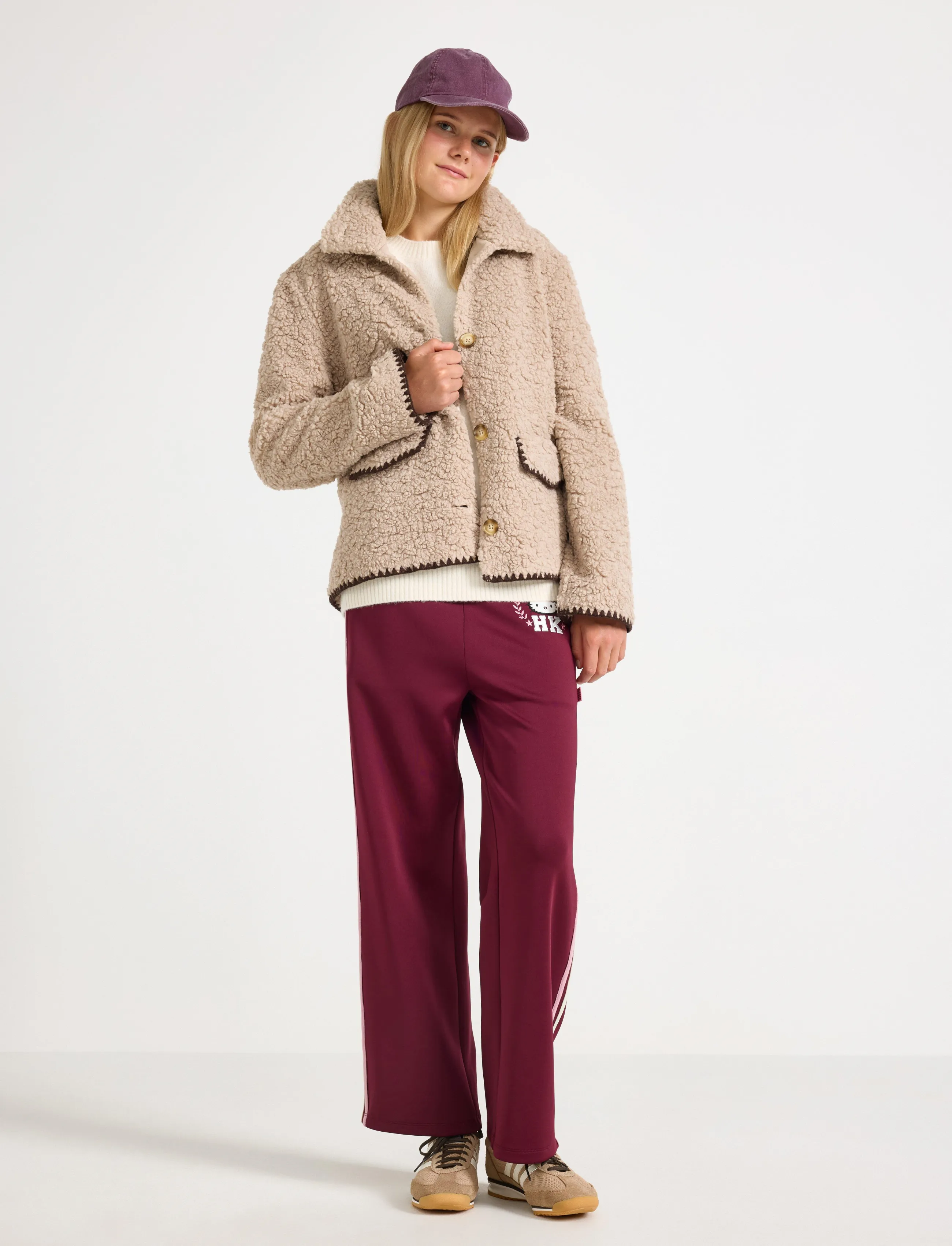 Lindex Teddy Jacket, 134, Fleece Oberbekleidung, Beige - Jackets, Kinder