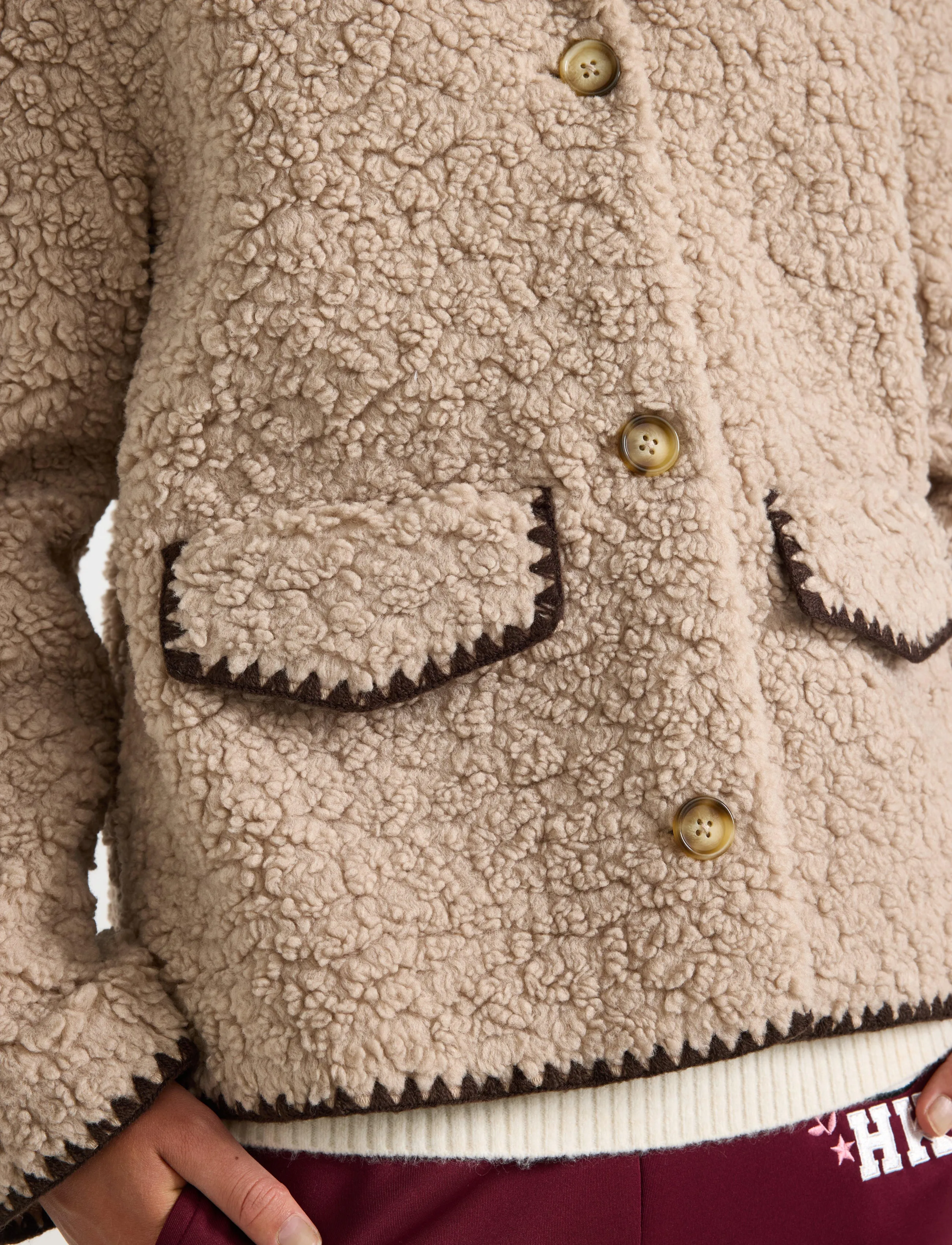 Lindex - Teddy jacket - dusty beige - 4