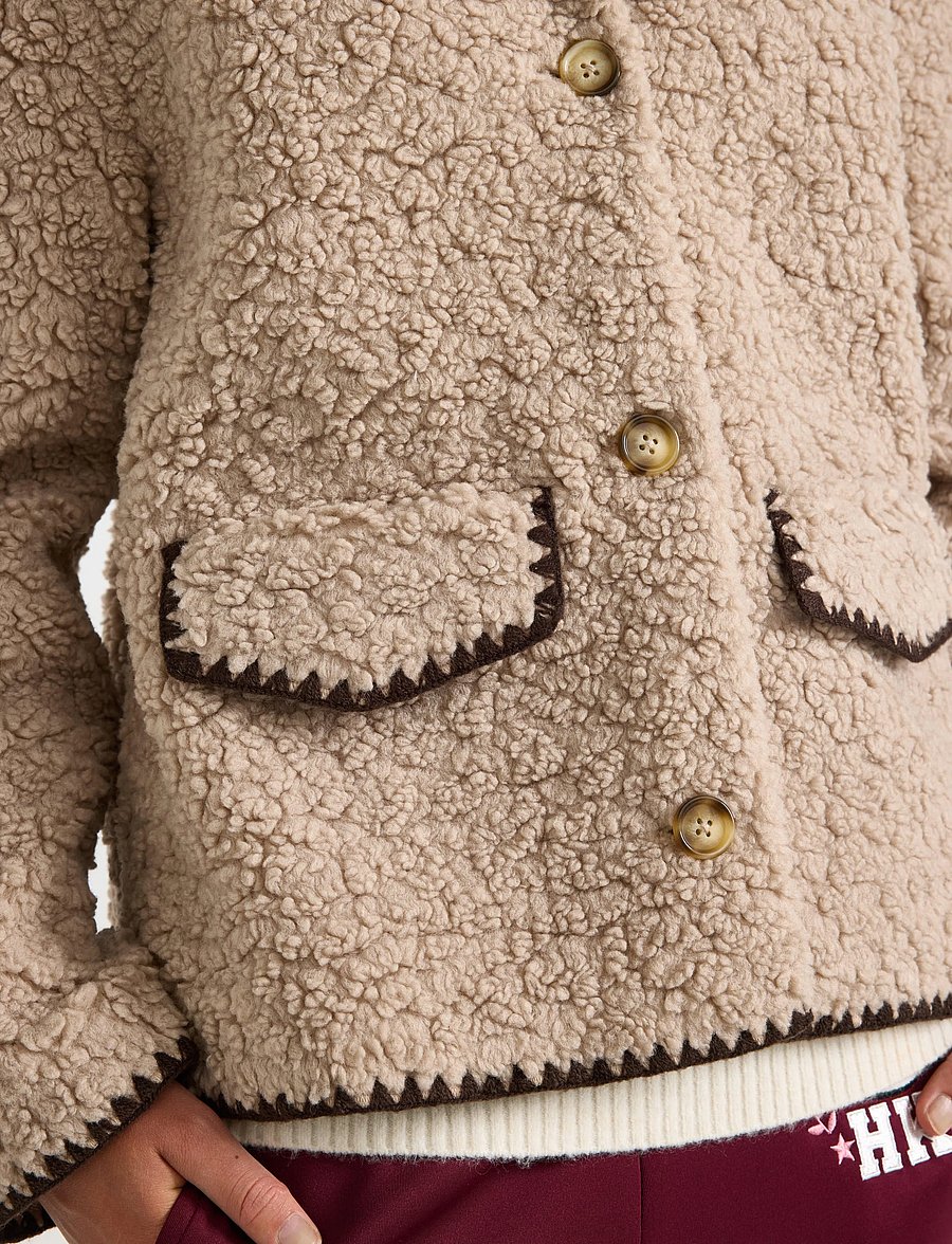 Lindex - Teddy jacket - dusty beige - 4