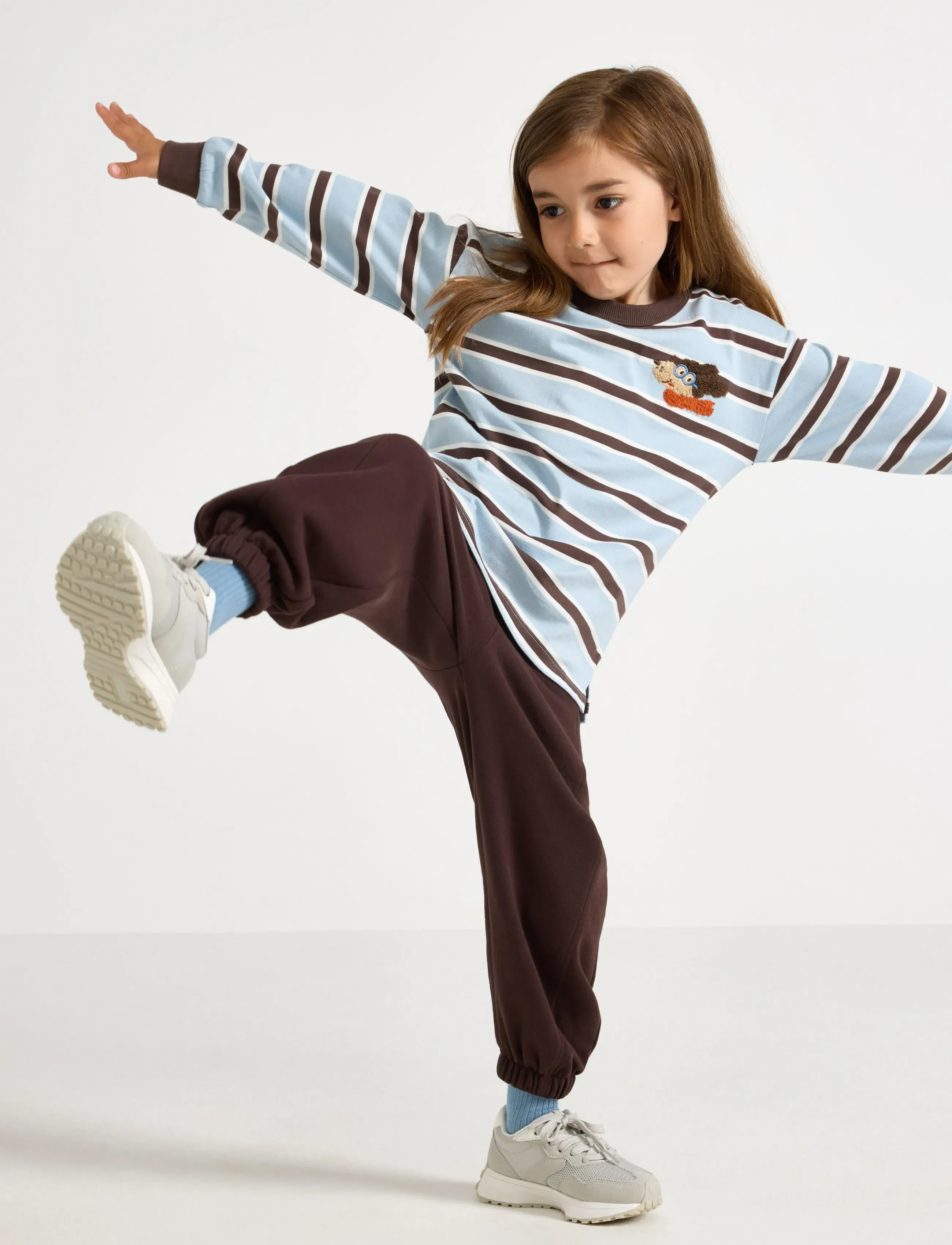Lindex Joggers With Brushed Inside, 98, Unterteile, Braun - Sweatpants, Kinder