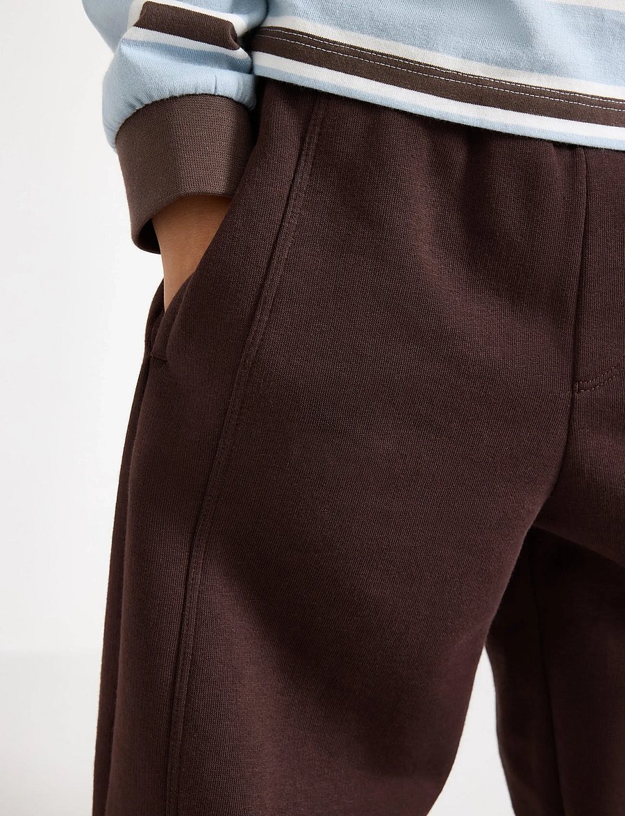 Lindex - Joggers with brushed inside - jogginghosen - dark brown - 4