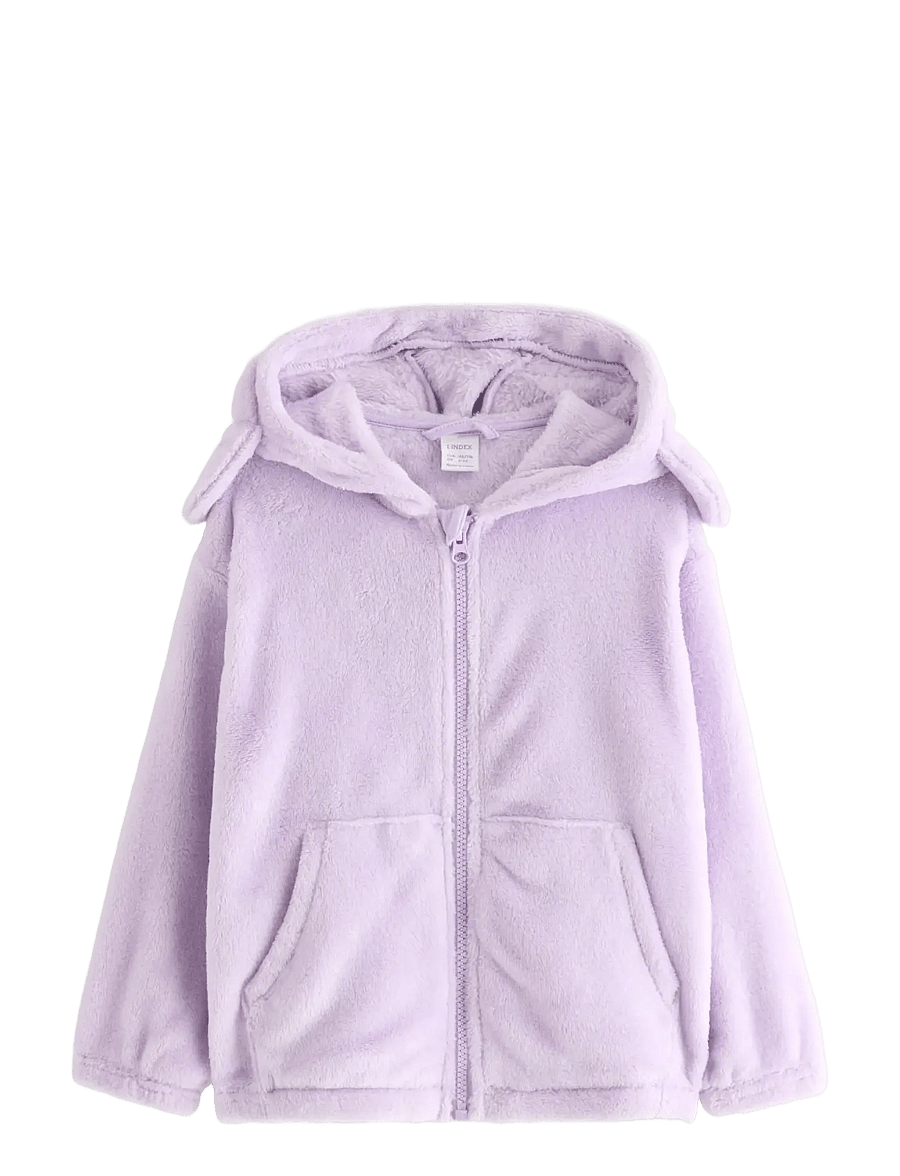 Lindex - Hoodie in pile - light lilac - 0
