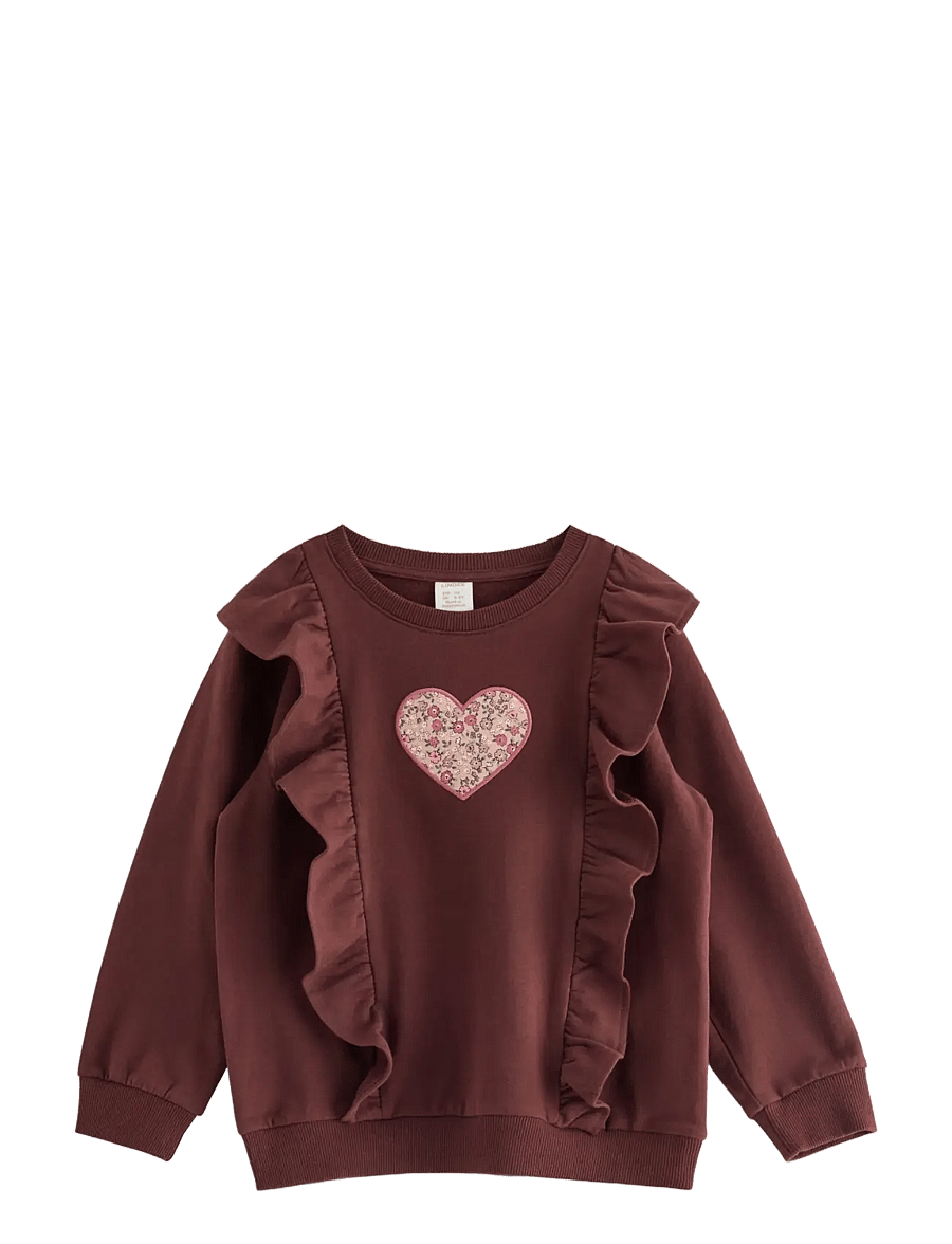 Lindex - Sweatshirt with brushed inside - dark brown - 0