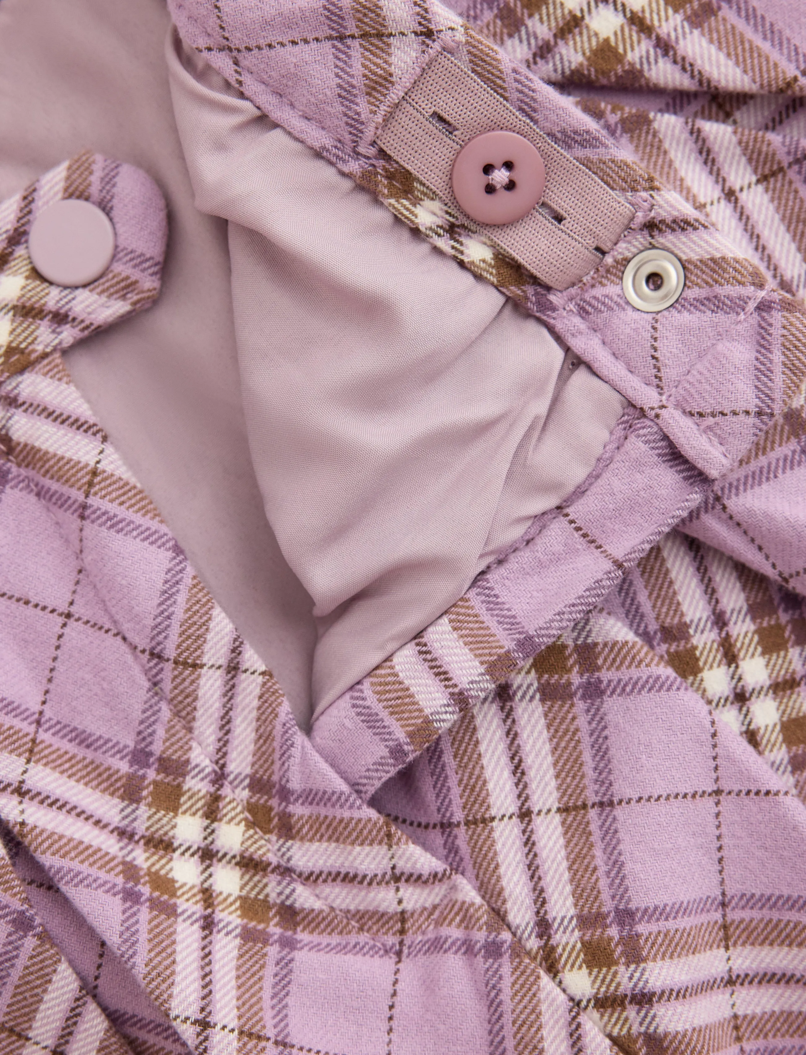 Lindex - Checked skirt with pleats - kurze röcke - light dusty lilac - 2