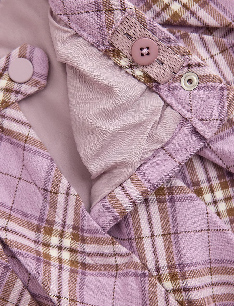 Lindex - Checked skirt with pleats - kurze röcke - light dusty lilac - 2