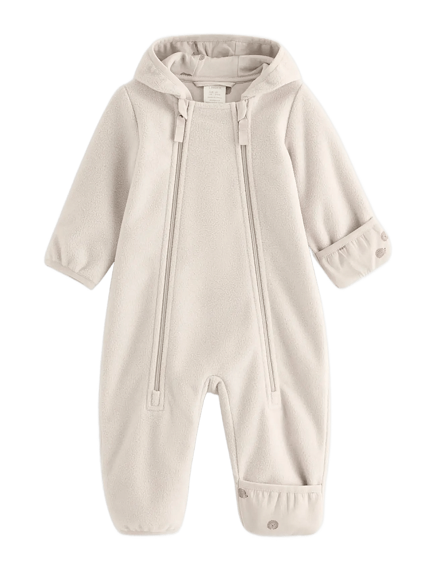 Lindex - Wind fleece pramsuit - buksedragter - light beige - 0